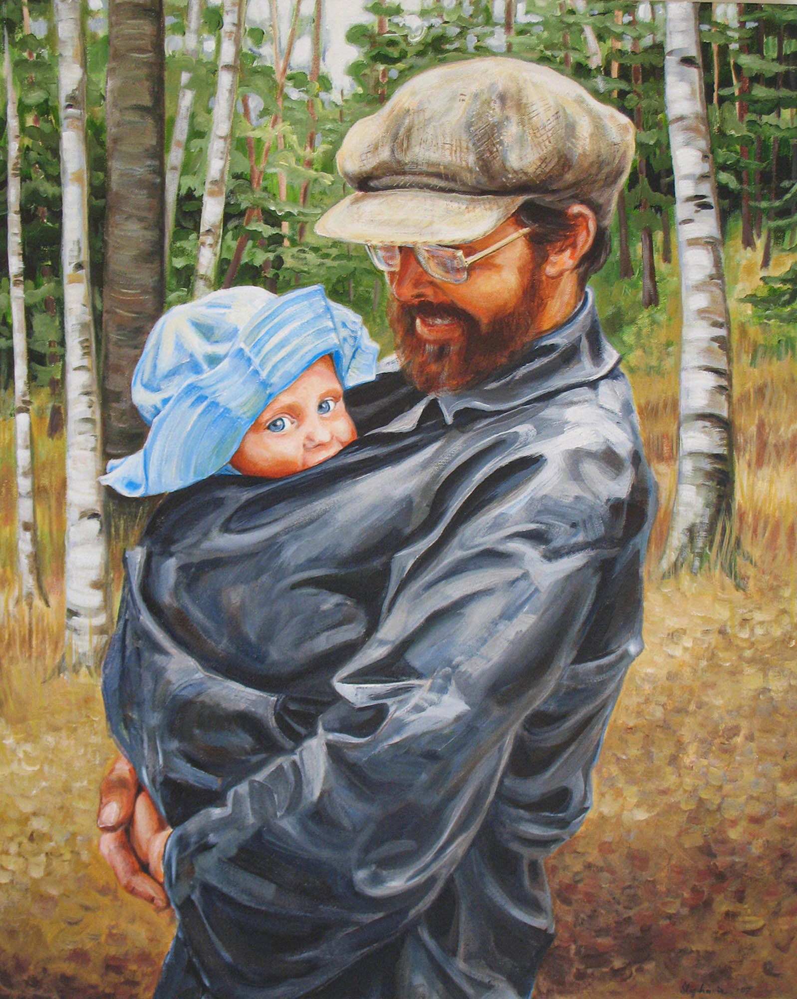 Father & Daughter, acrylic. Not for sale.