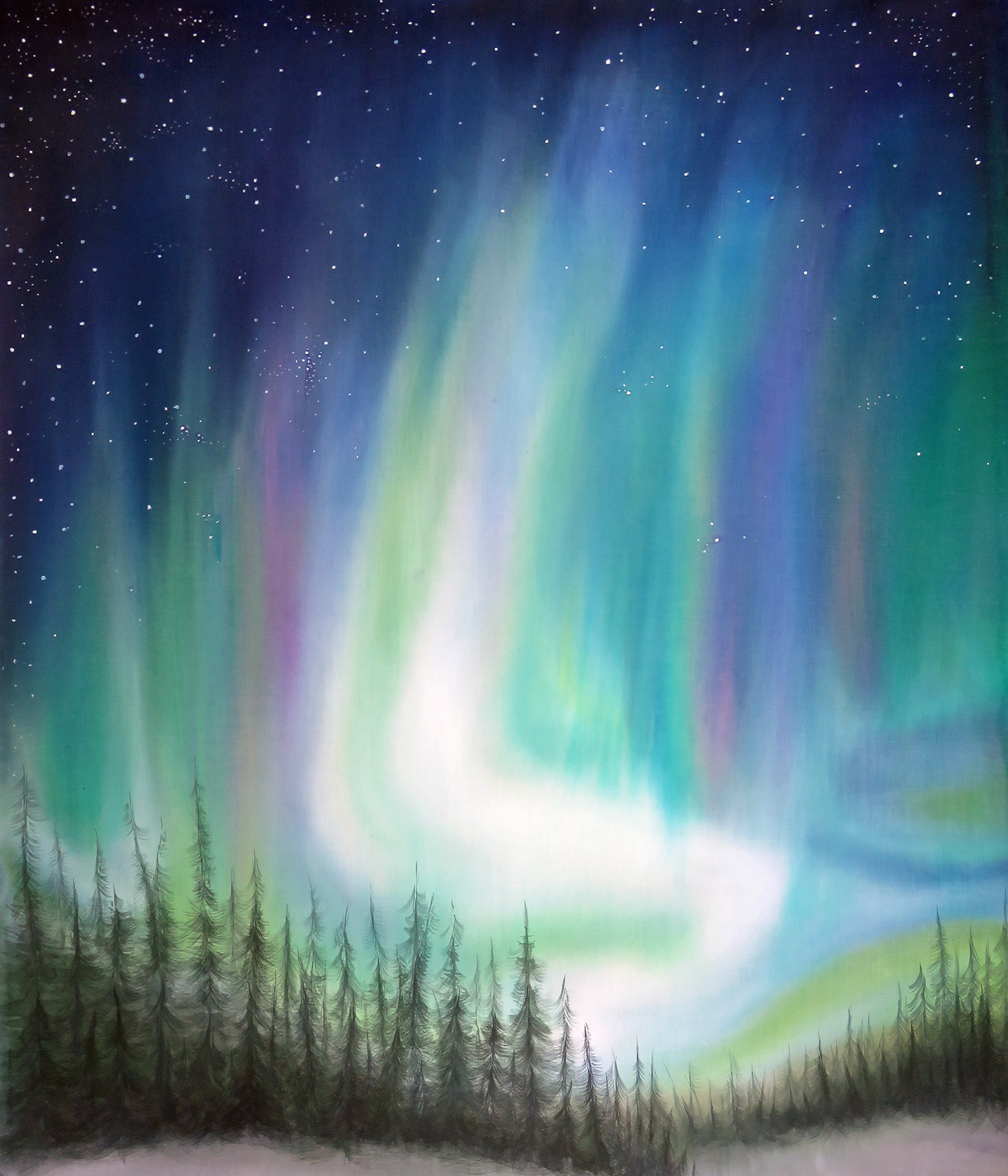 Aurora #2, 2023, 24.5" x 30",  SOLD