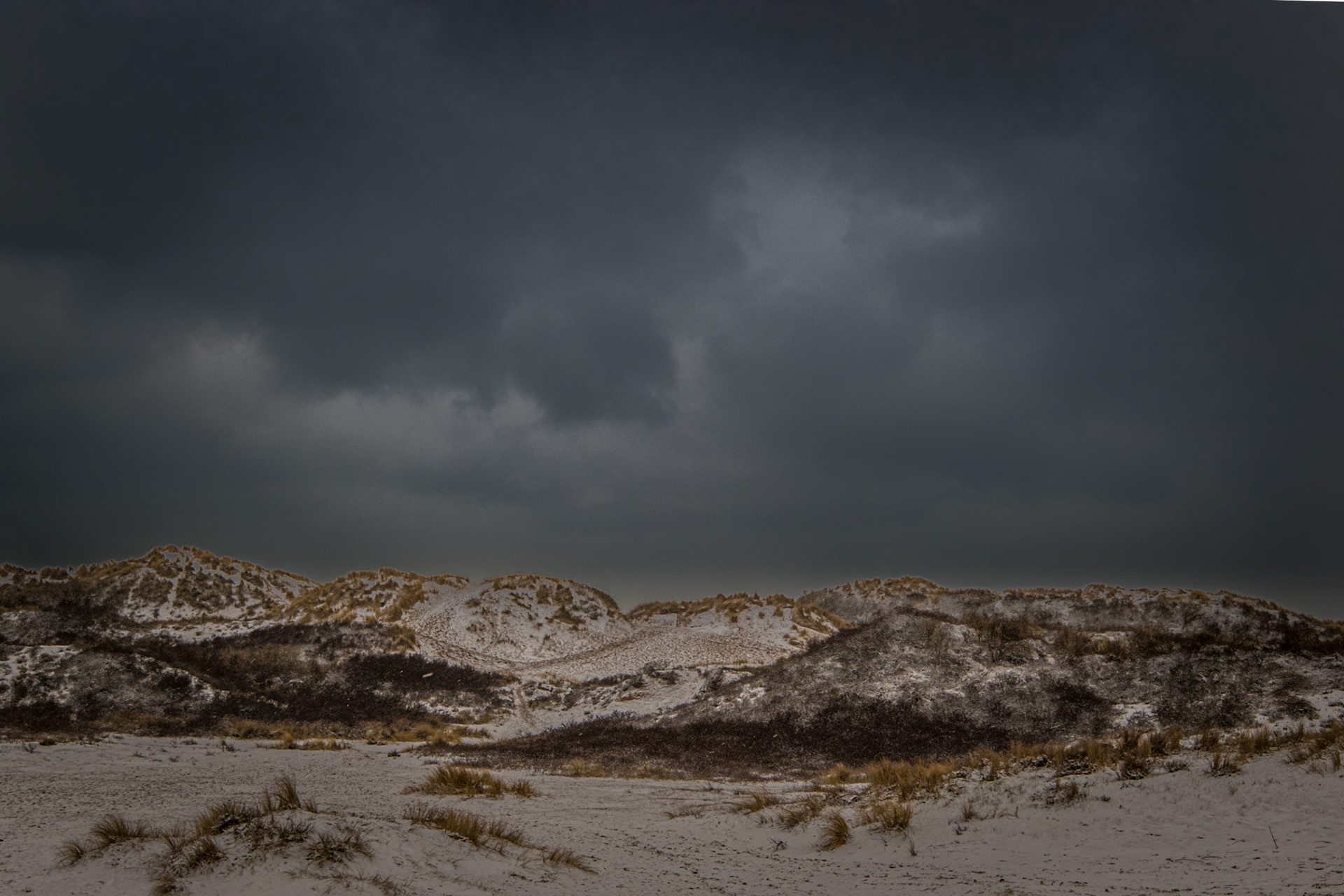 sneeuw te SintAndré Oostduinkerke