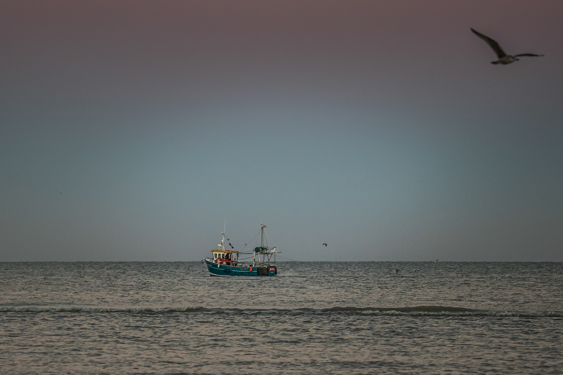 sloep vist garnalen Oostduinkerke