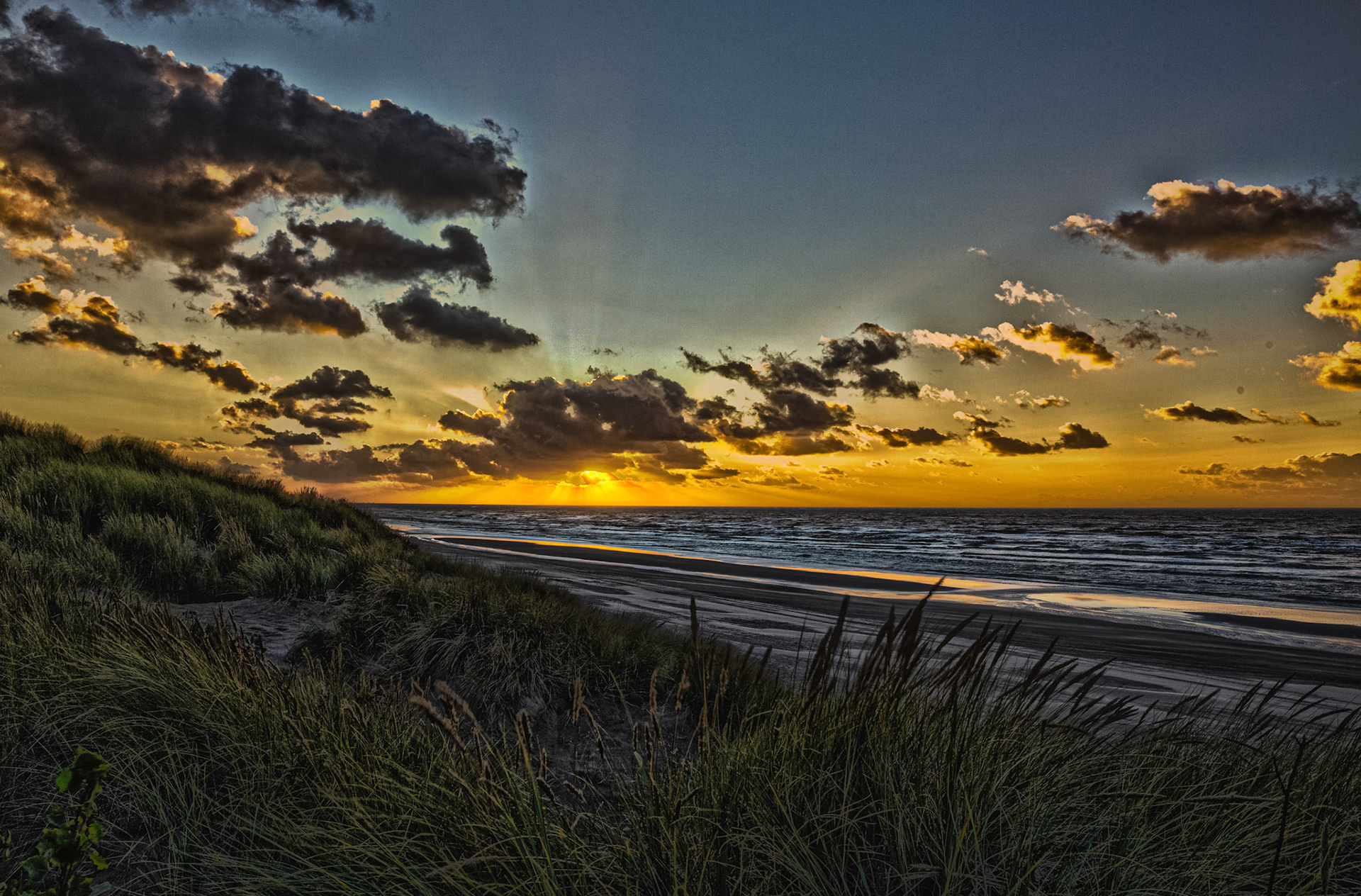 zonsondergang te Sint André Oostduinkerke