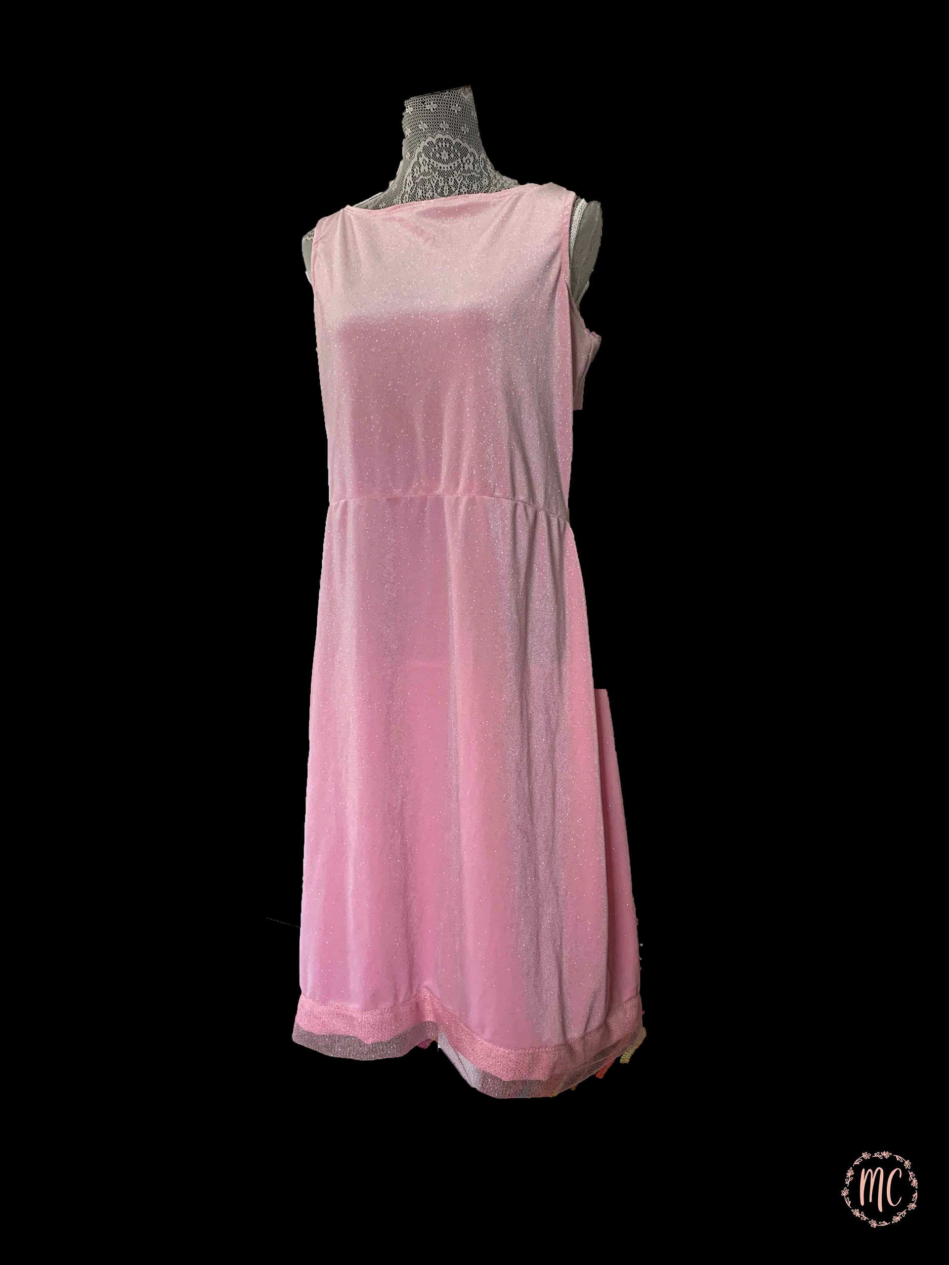 Roselle Blush Glitter Sheath Dress