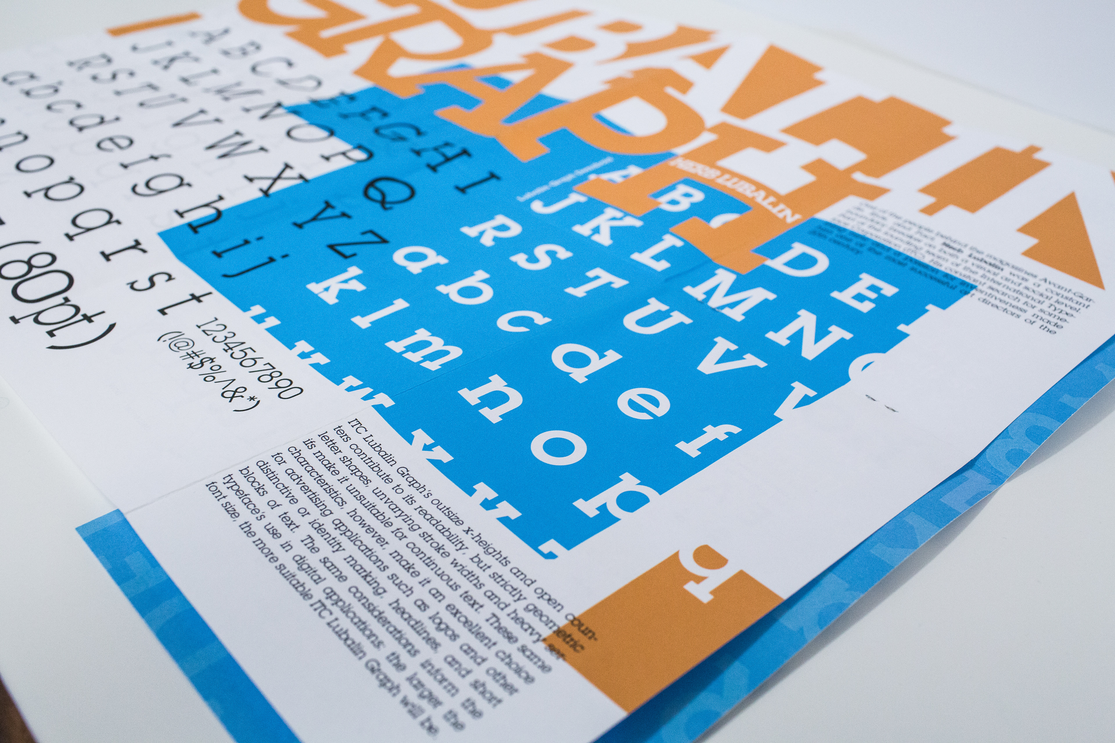 Interior opens up to typographic study of Lubalin Graph