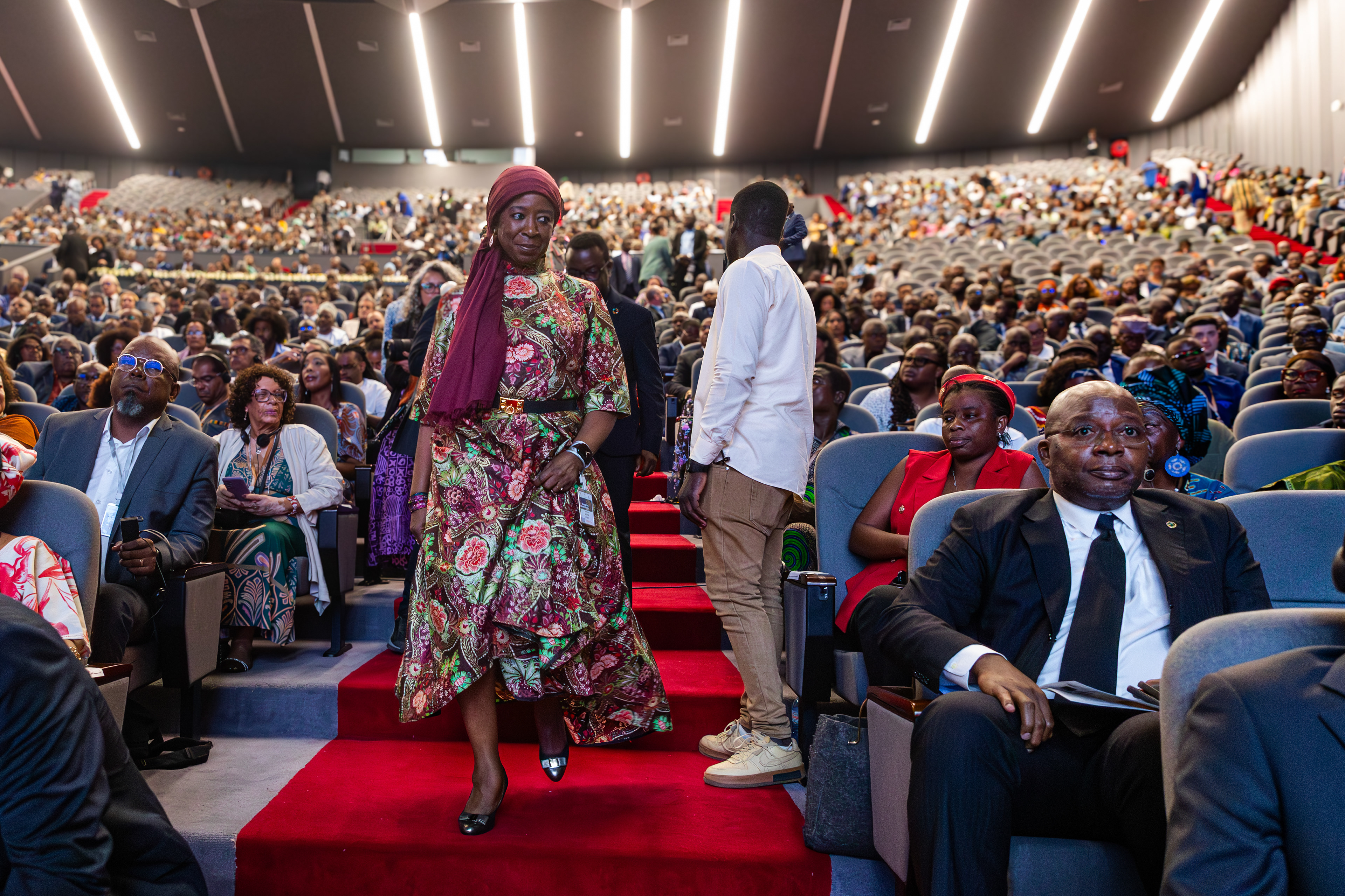 Dr. Diene Keita, United Nations Assistant Secretary-General and Executive Director of UNFPA, attending the opening ceremony of the 9th Pan-African Congress in Lomé, Togo, on 8 December 2025. UNFPA works with African institutions and partners to advance gender equality, strengthen reproductive health services, and support youth empowerment across the continent.