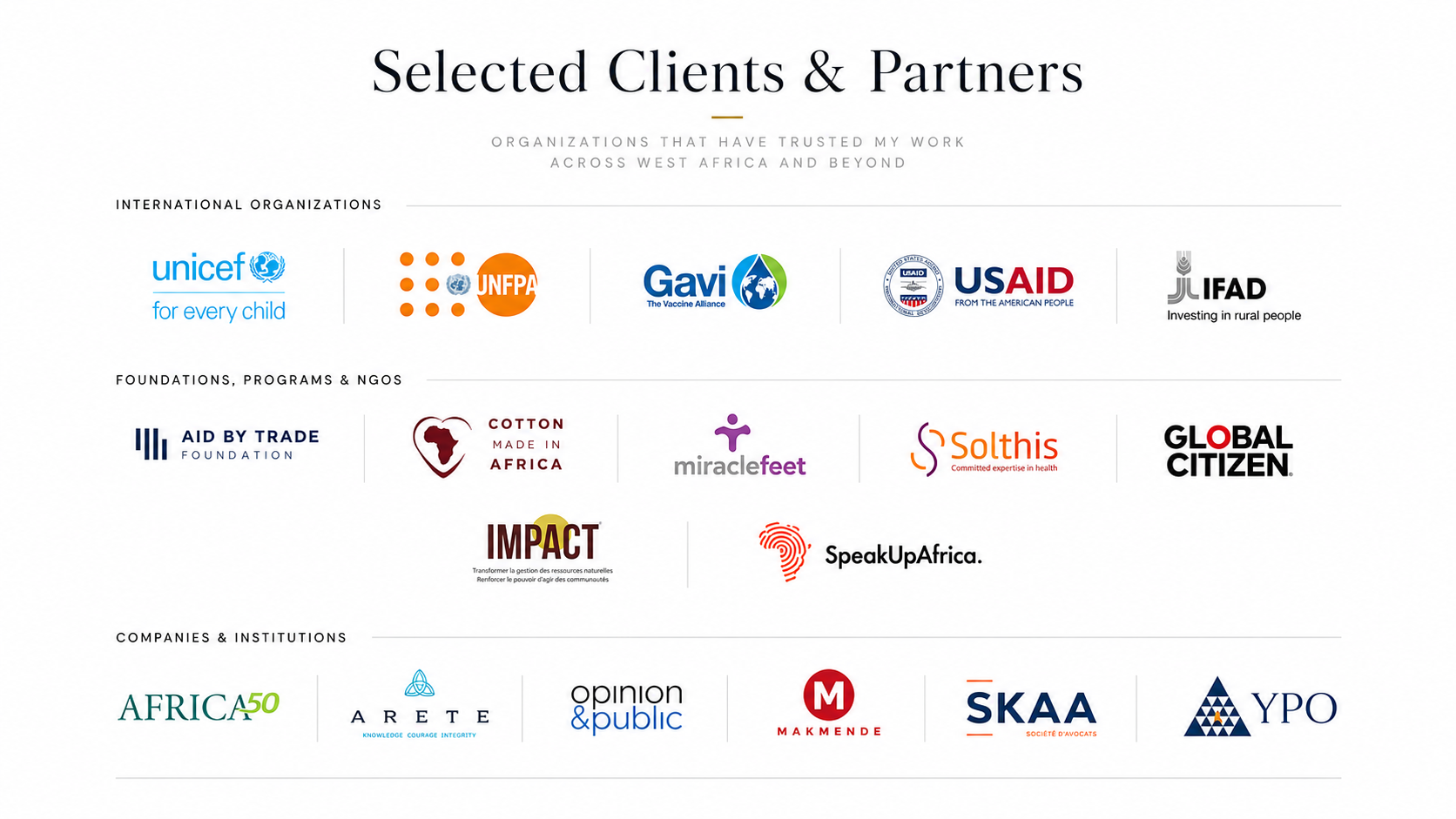 Trusted by international organizations, foundations and institutions across Africa to document stories of health, development, education, resilience and social impact through photography and documentary filmmaking.