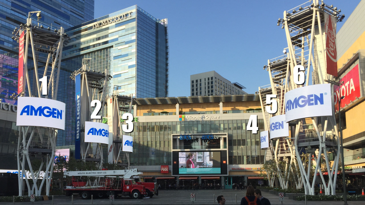 Supplied from vendor to show the 6 towers at the Plaza