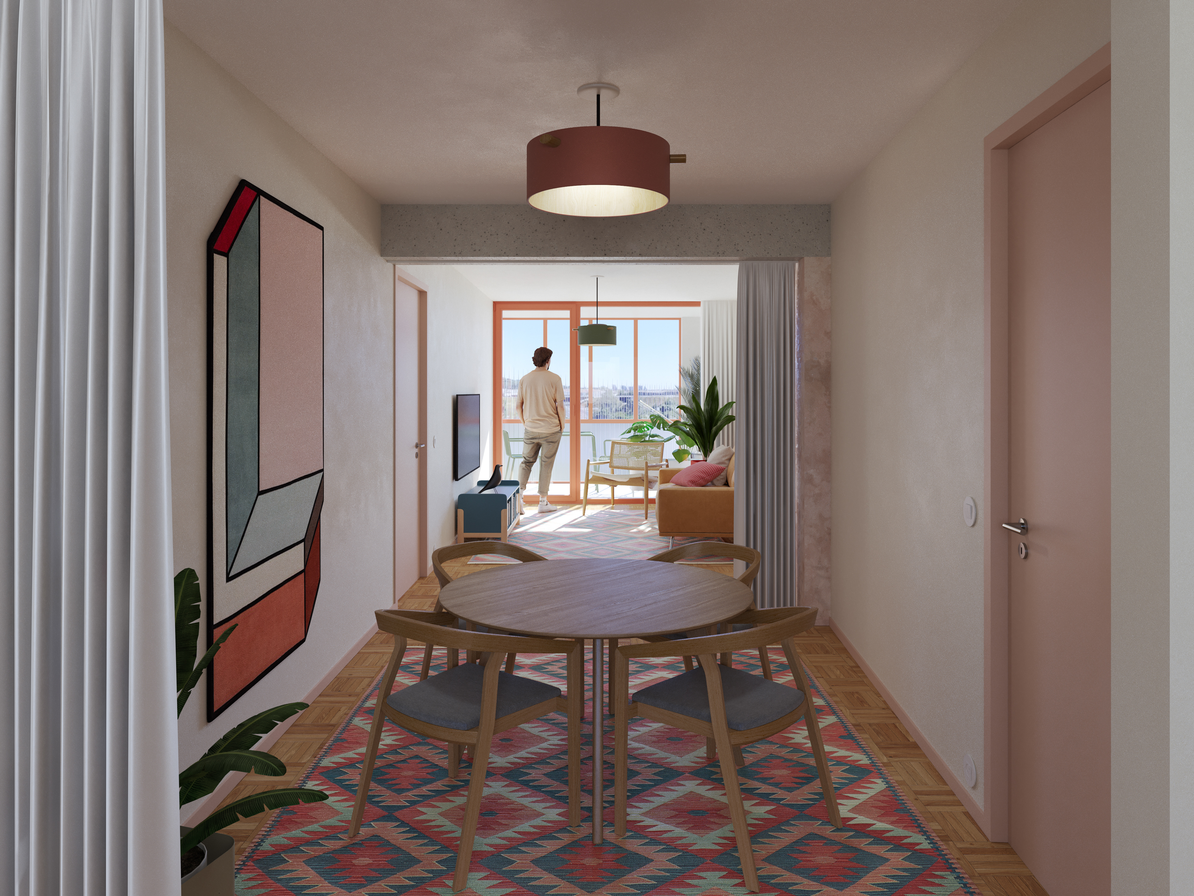 Dining and Living Room Area