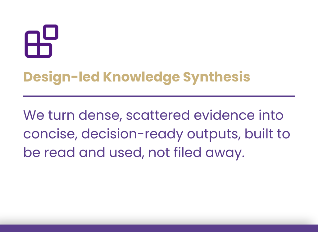 Design-led Knowledge Synthesis