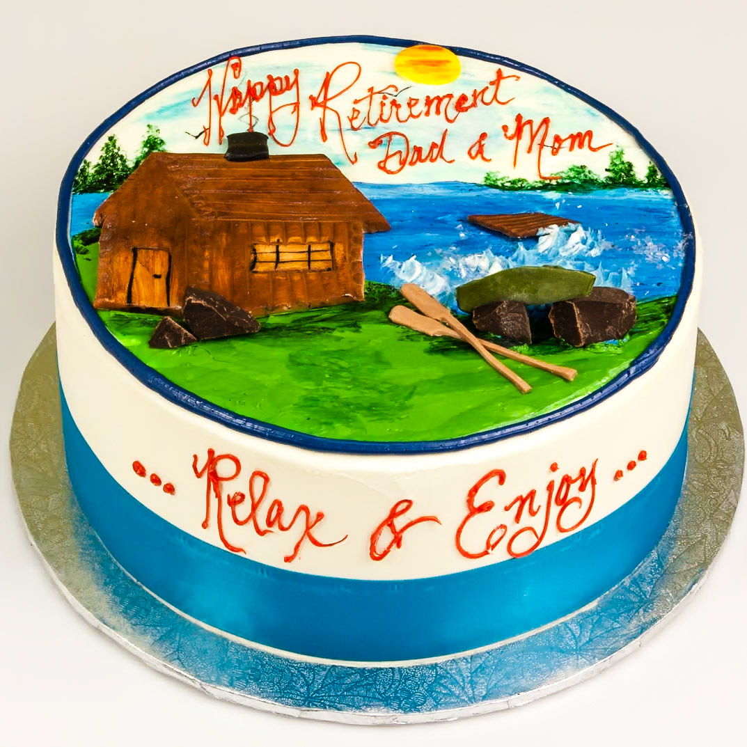 Lake Cabin Cake