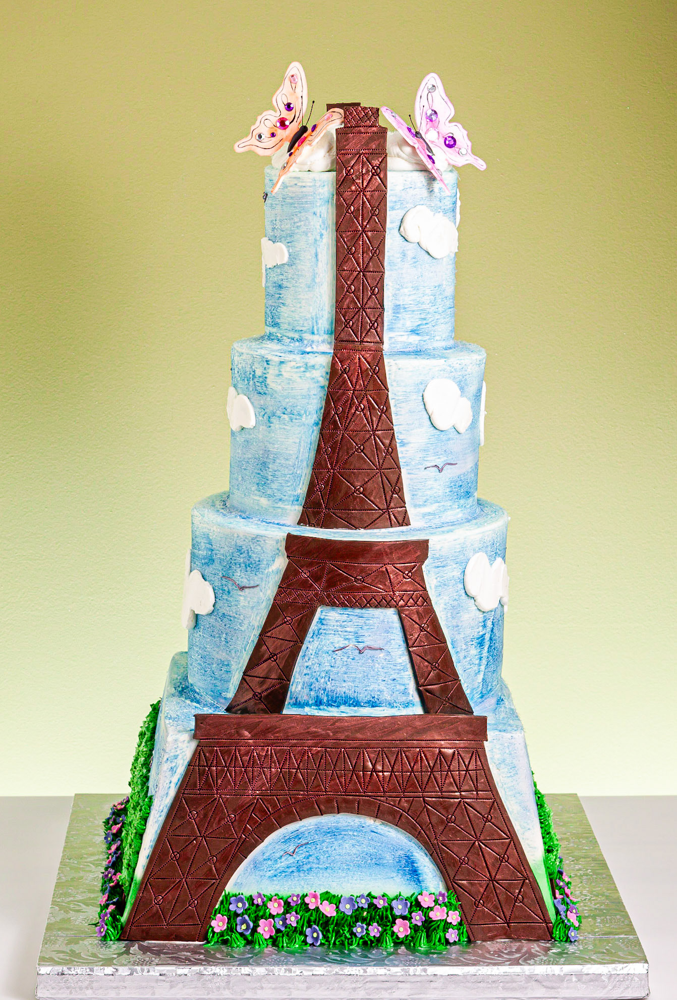 Paris in Spring Wedding Cake