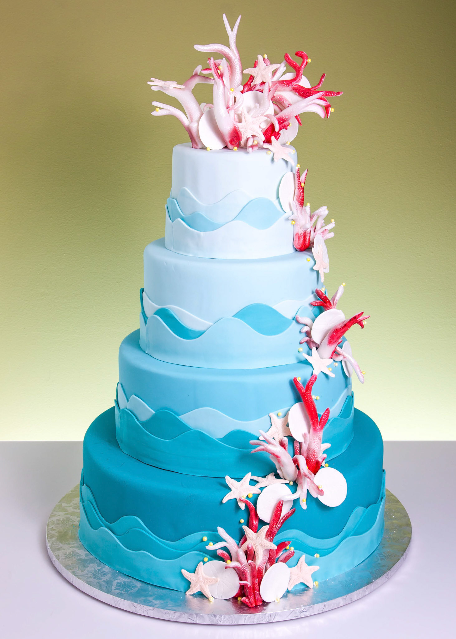 Sea Coral Wedding Cake