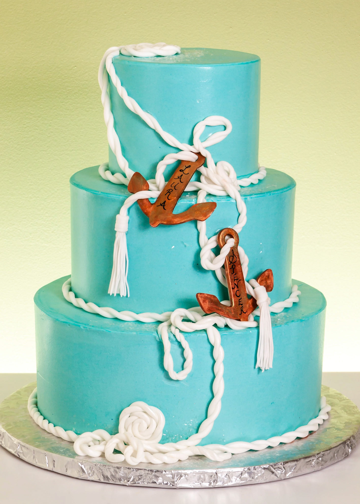Anchors Away Wedding Cake