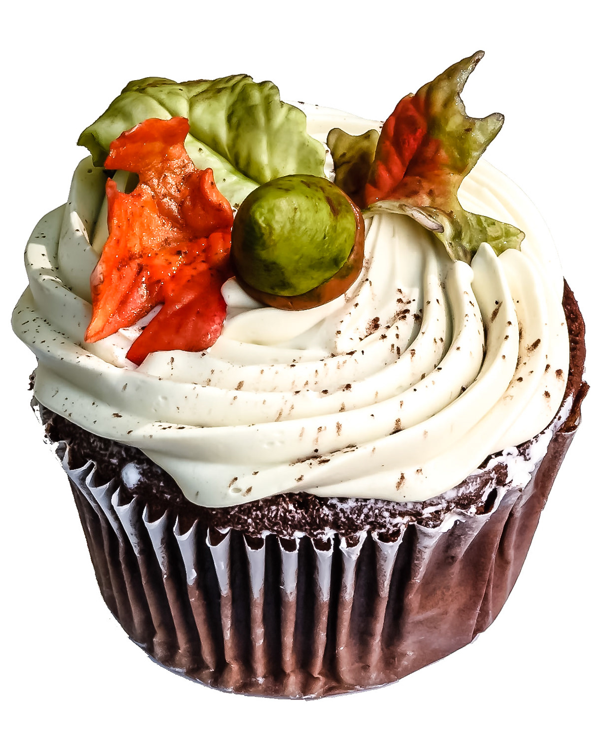Fall Leaves Cupcake