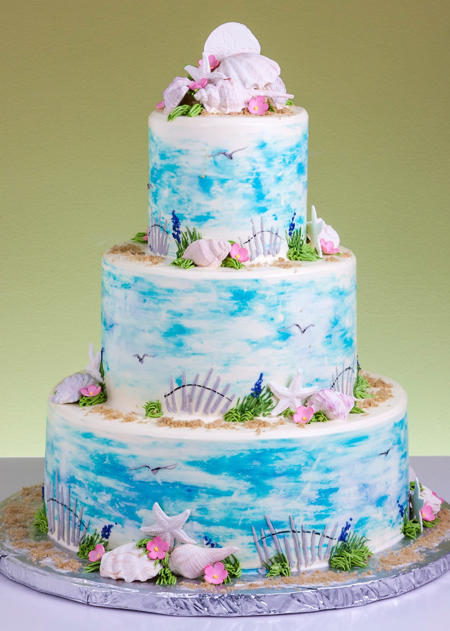 Seascape Wedding Cake