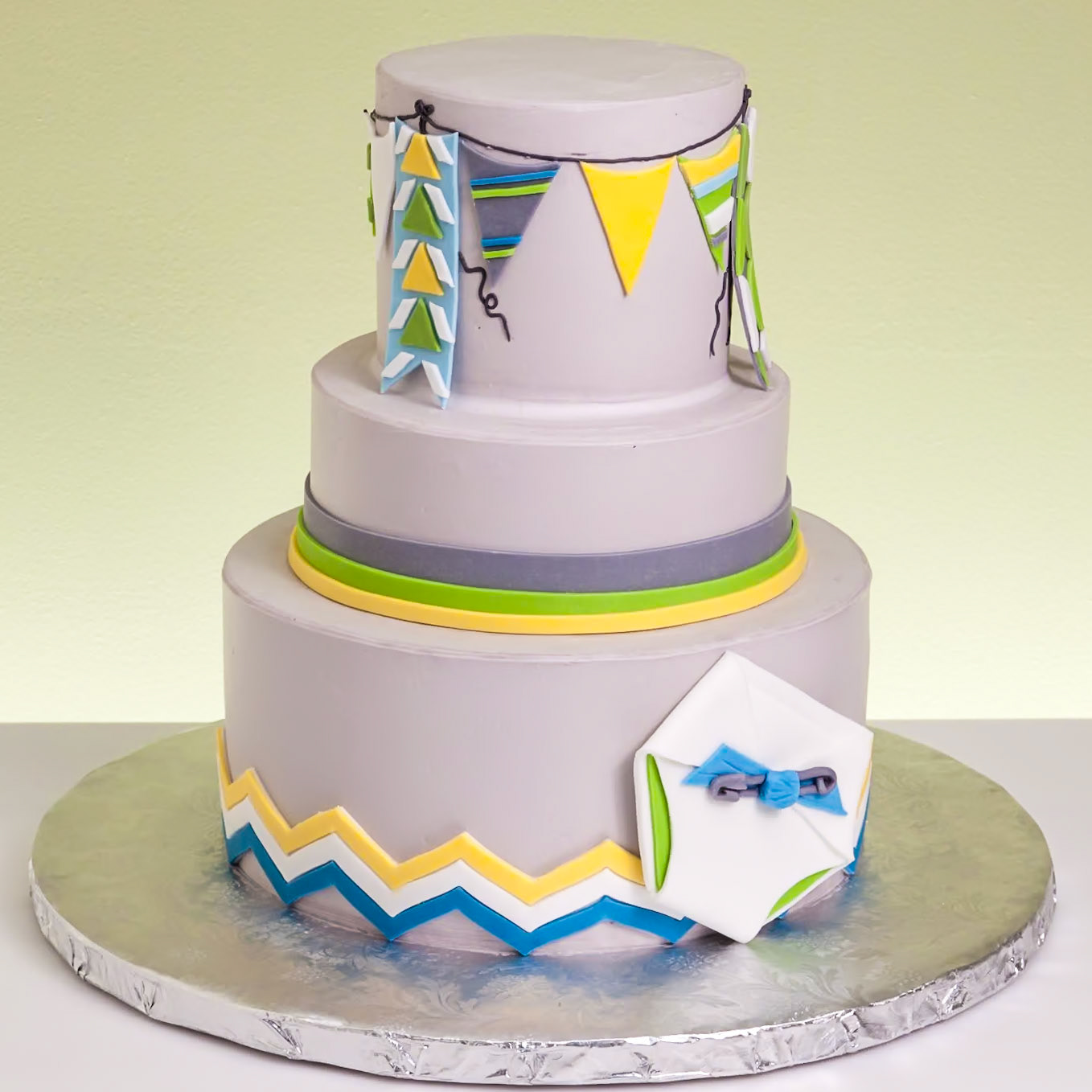 Chevron Banner Cake