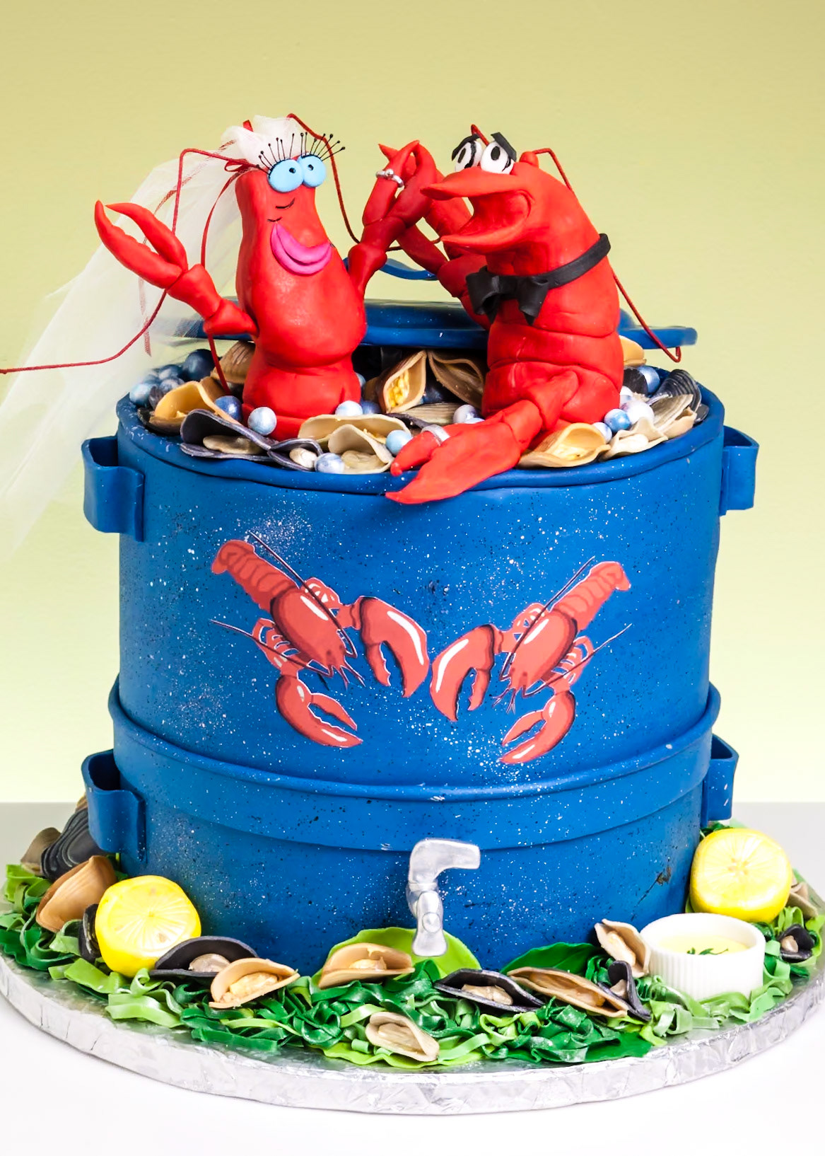 Mr. & Mrs. Lobster Claw Cake