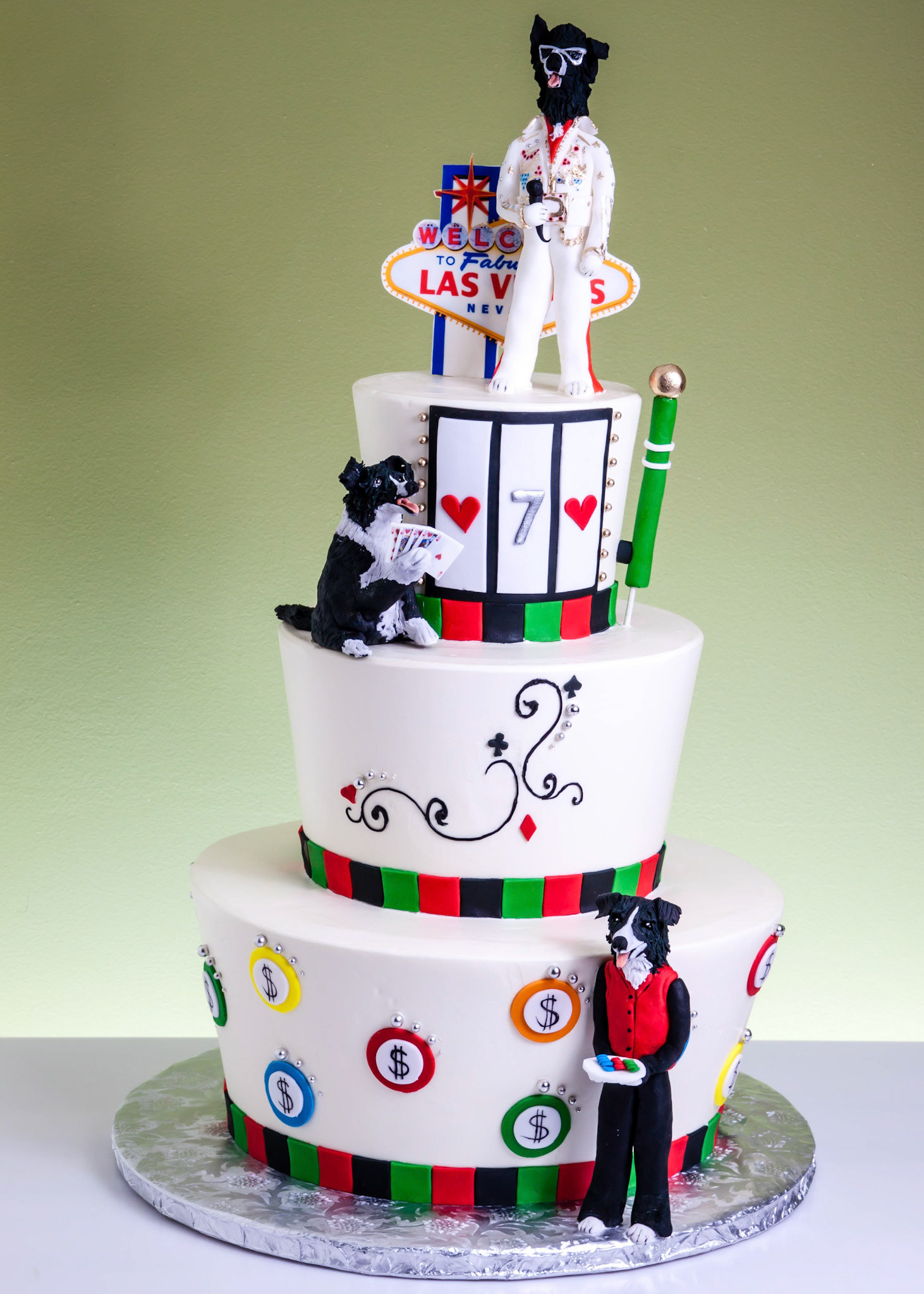 Vegas Dogs Wedding Cake