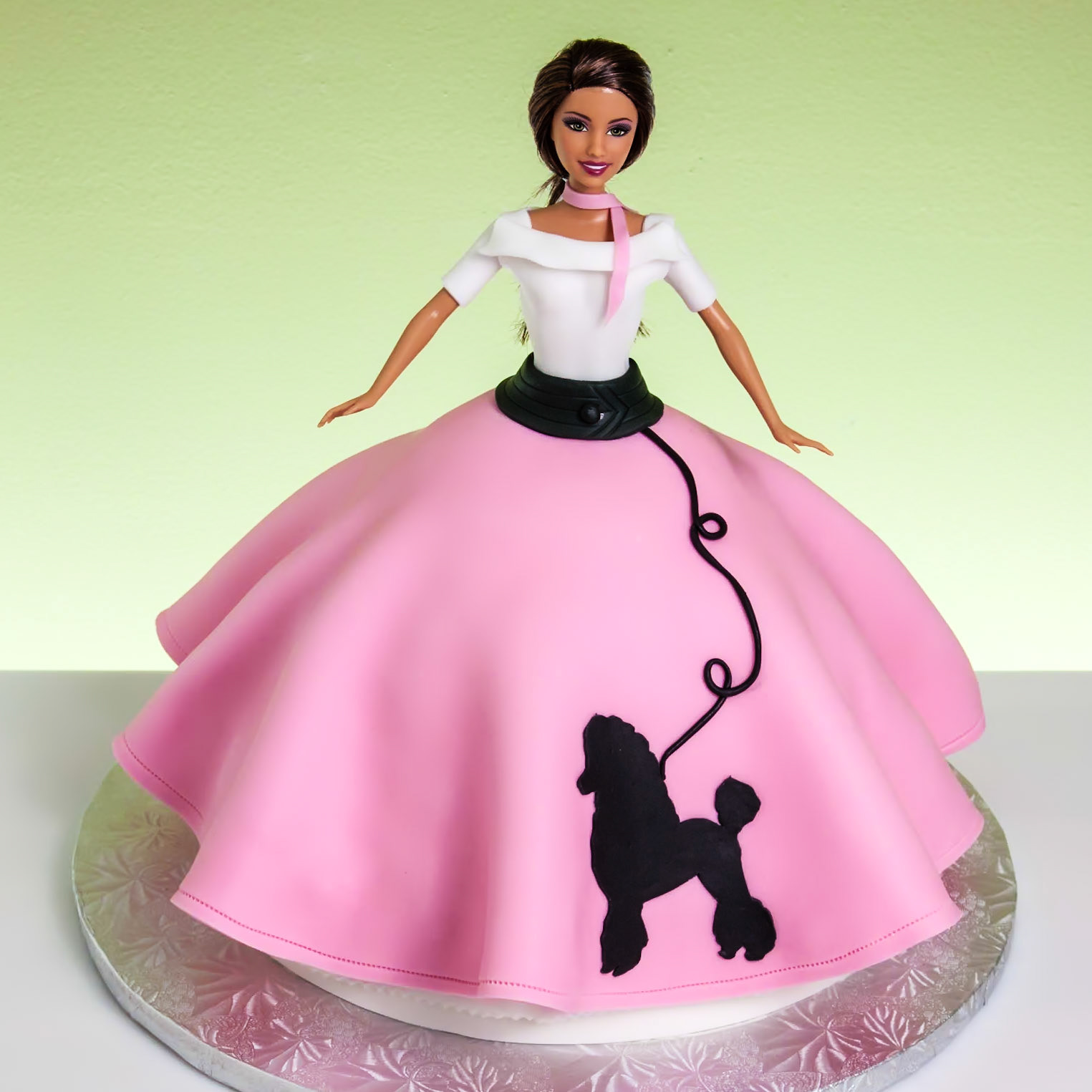 Poodle Skirt Barbie Cake