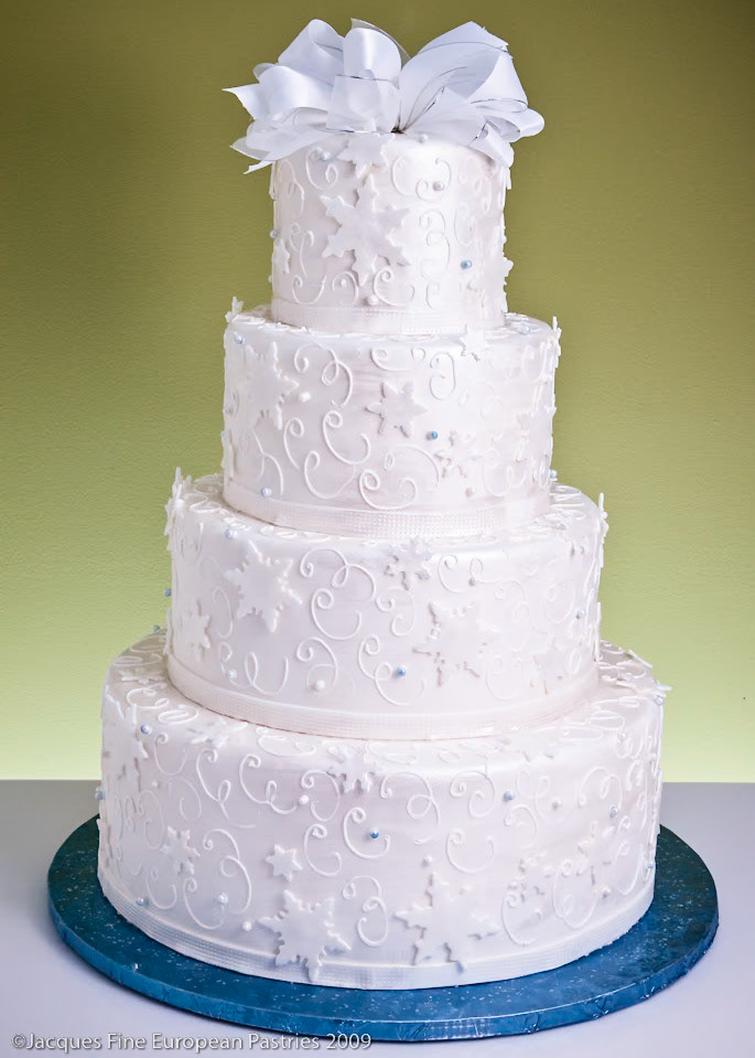 Winter Glitz Wedding Cake