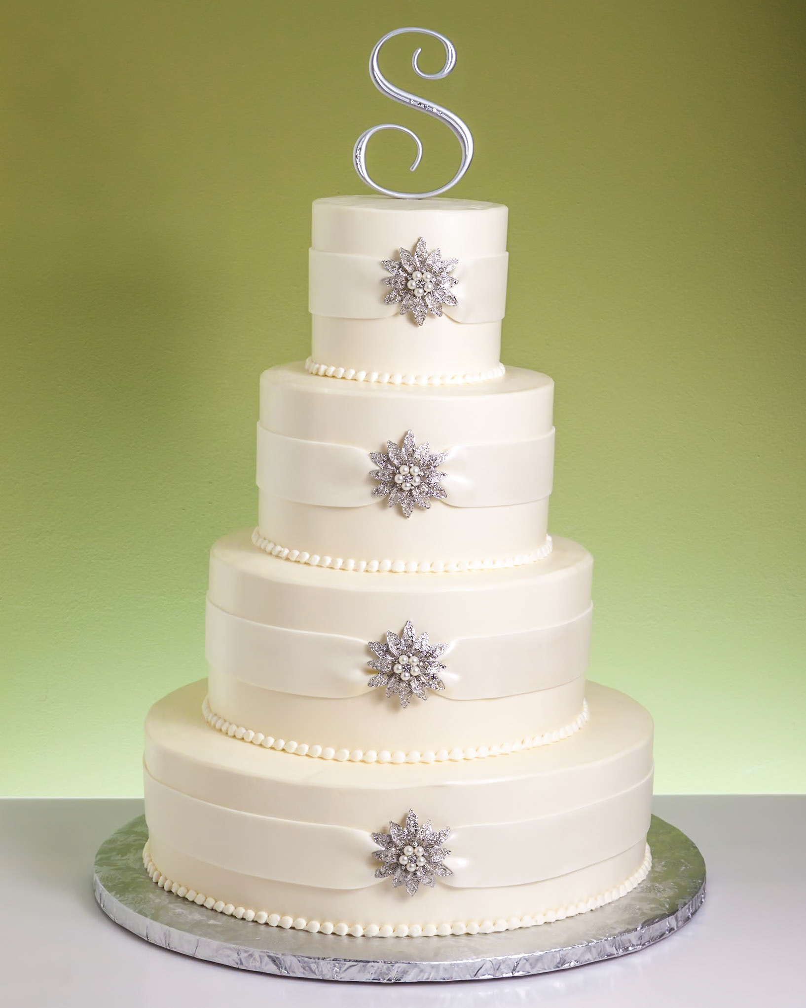 Winter Crystals Wedding Cake