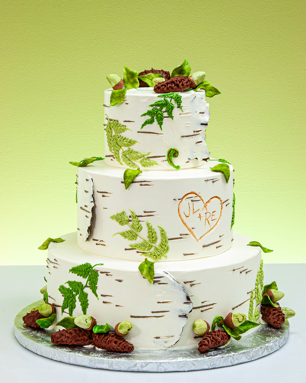 Birch Bark Wedding Cake