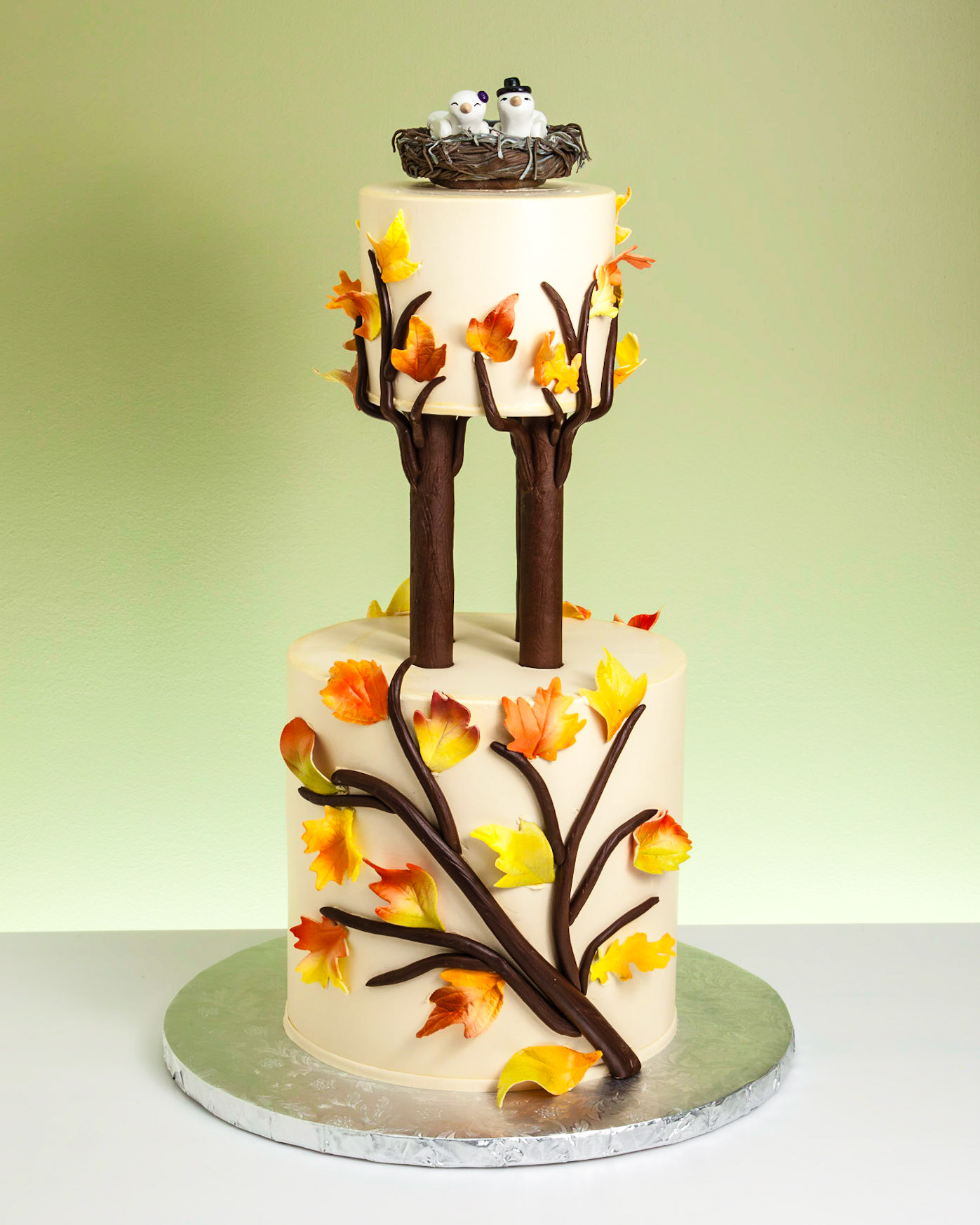 Autumn Branch Wedding Cake