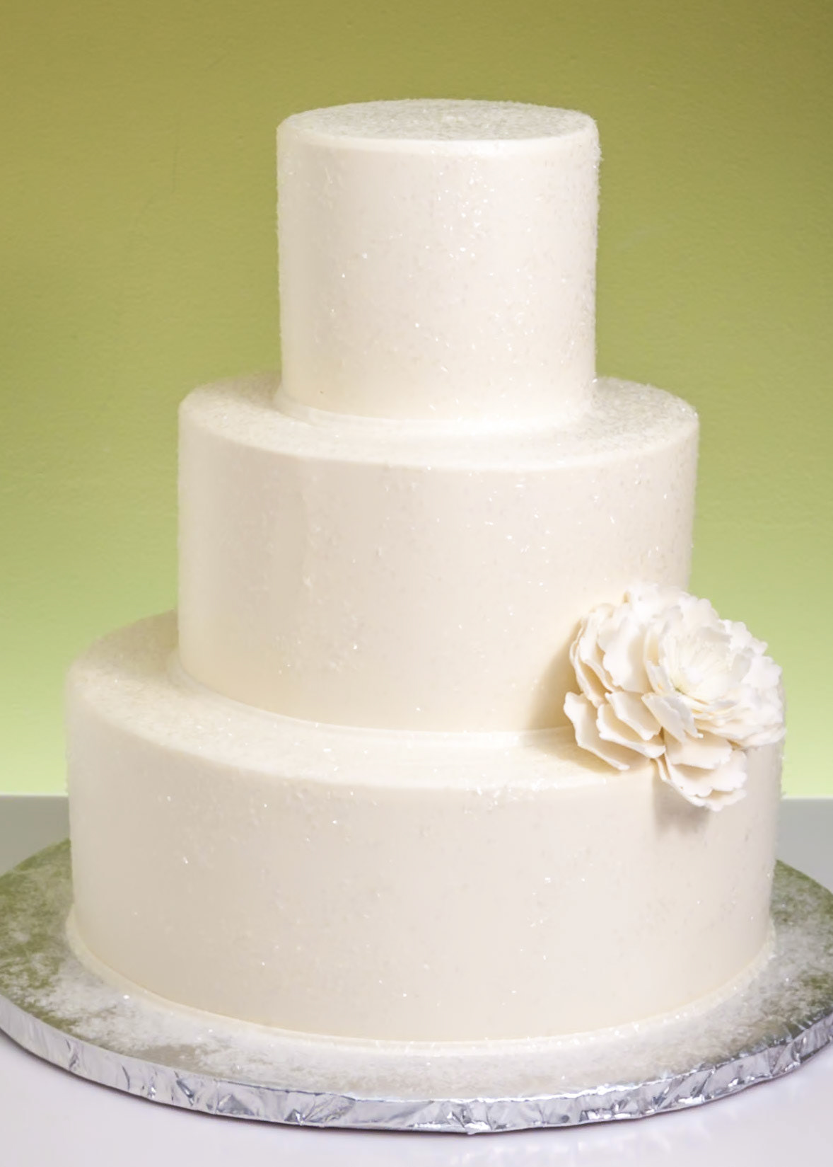 Winter Peonie Wedding Cake