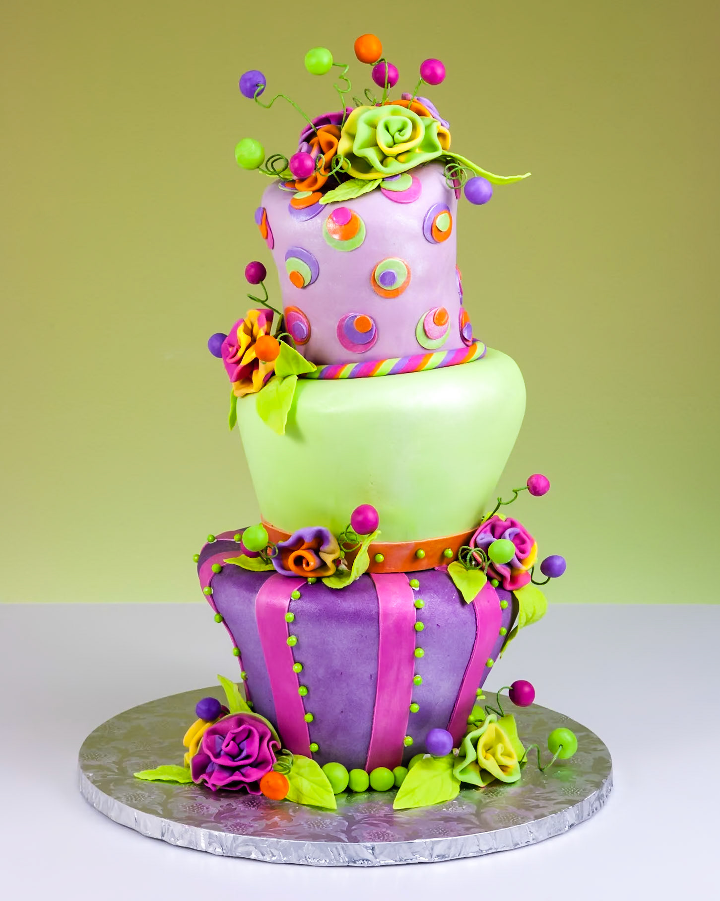 Curvy Mad Hatter Wedding Cake