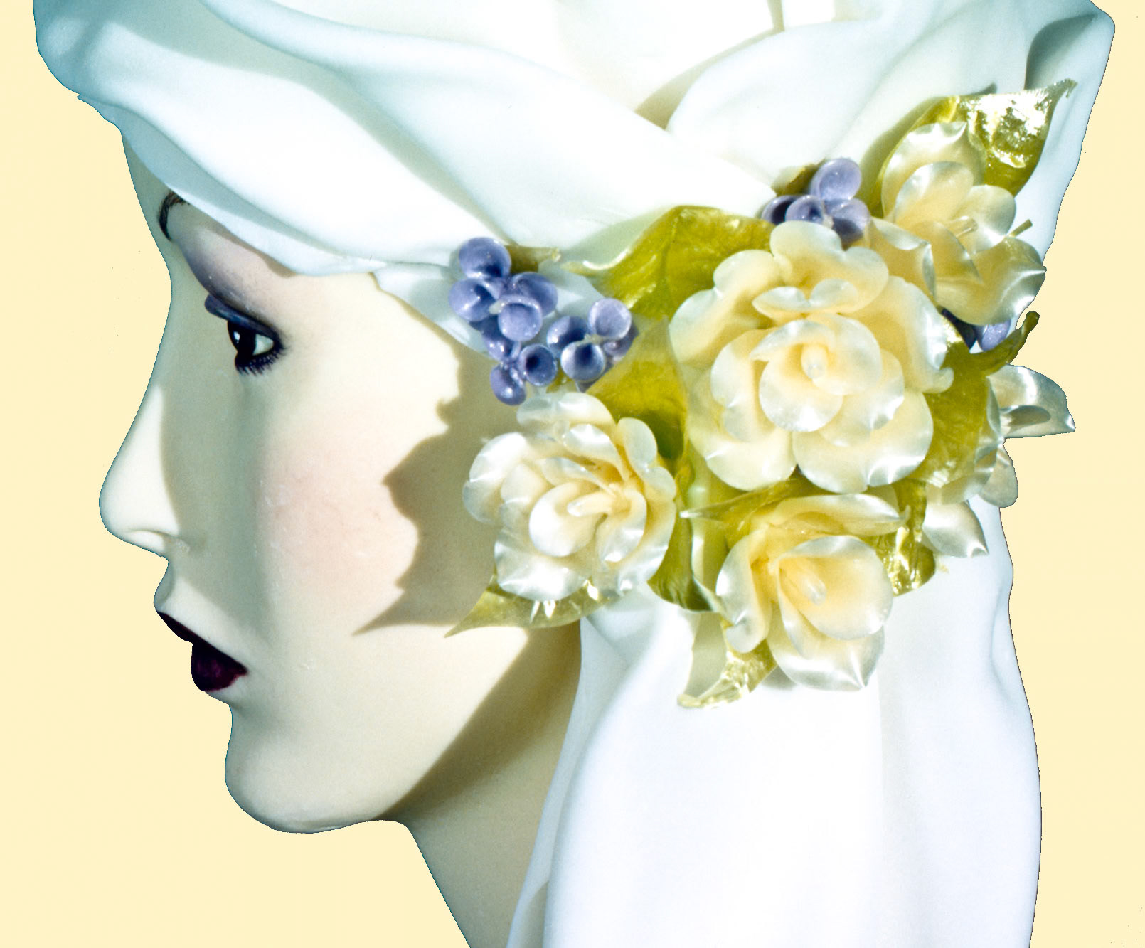 Female Bust Sugar Flowers Up-Close