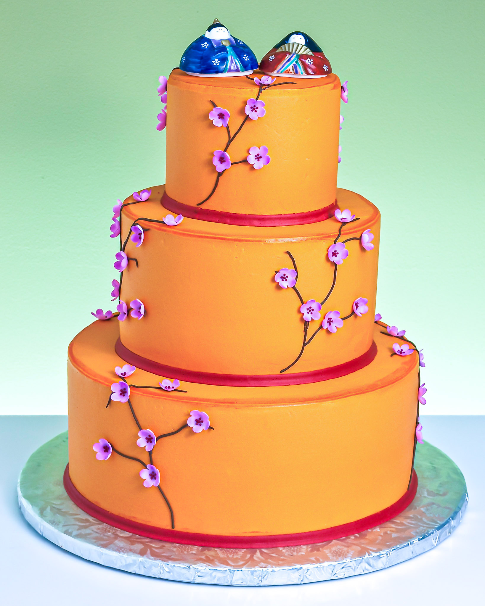 Orange Mandarin Wedding Cake