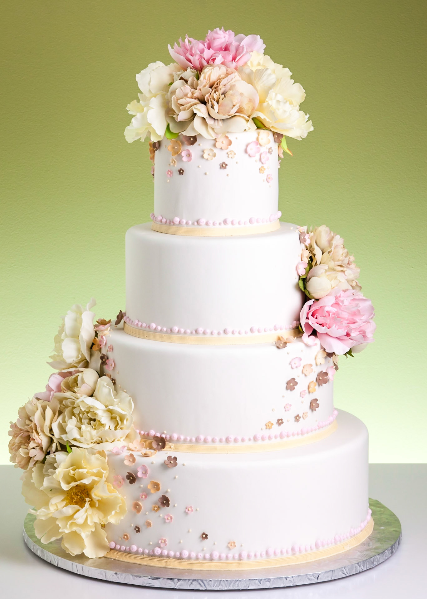 Dancing Blossoms Wedding Cake