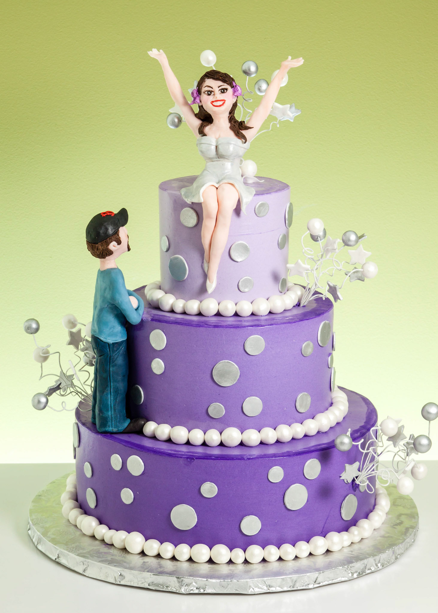 Lilac Celebrations Wedding Cake