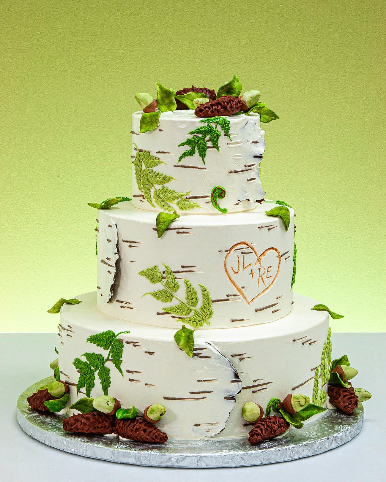 Birch Bark Wedding Cake