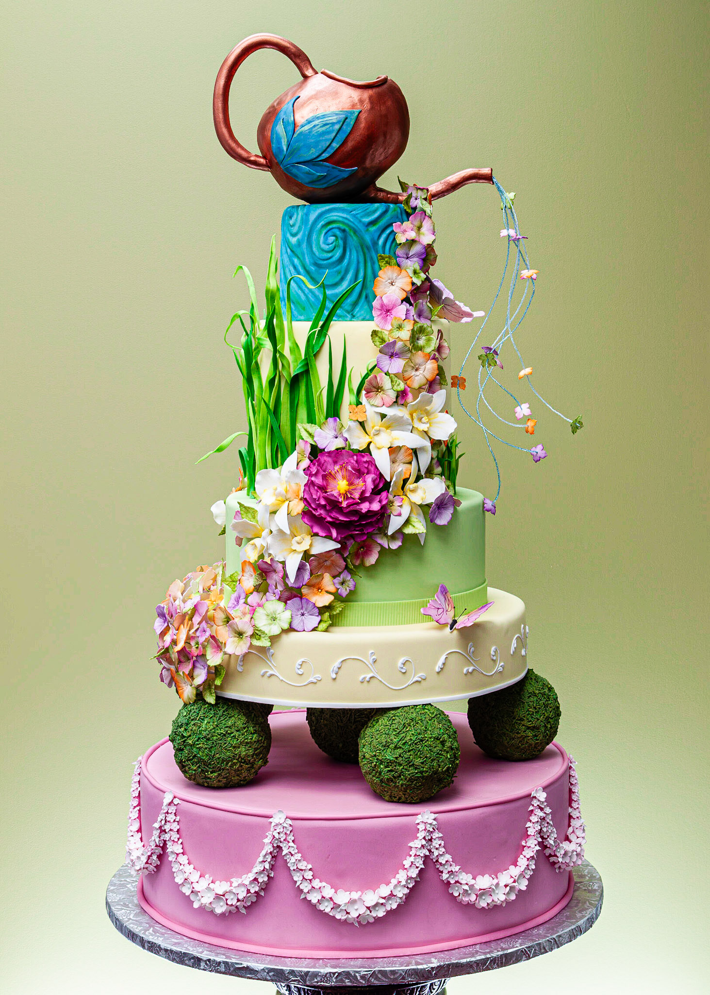 Boston Flower Show Wedding Cake