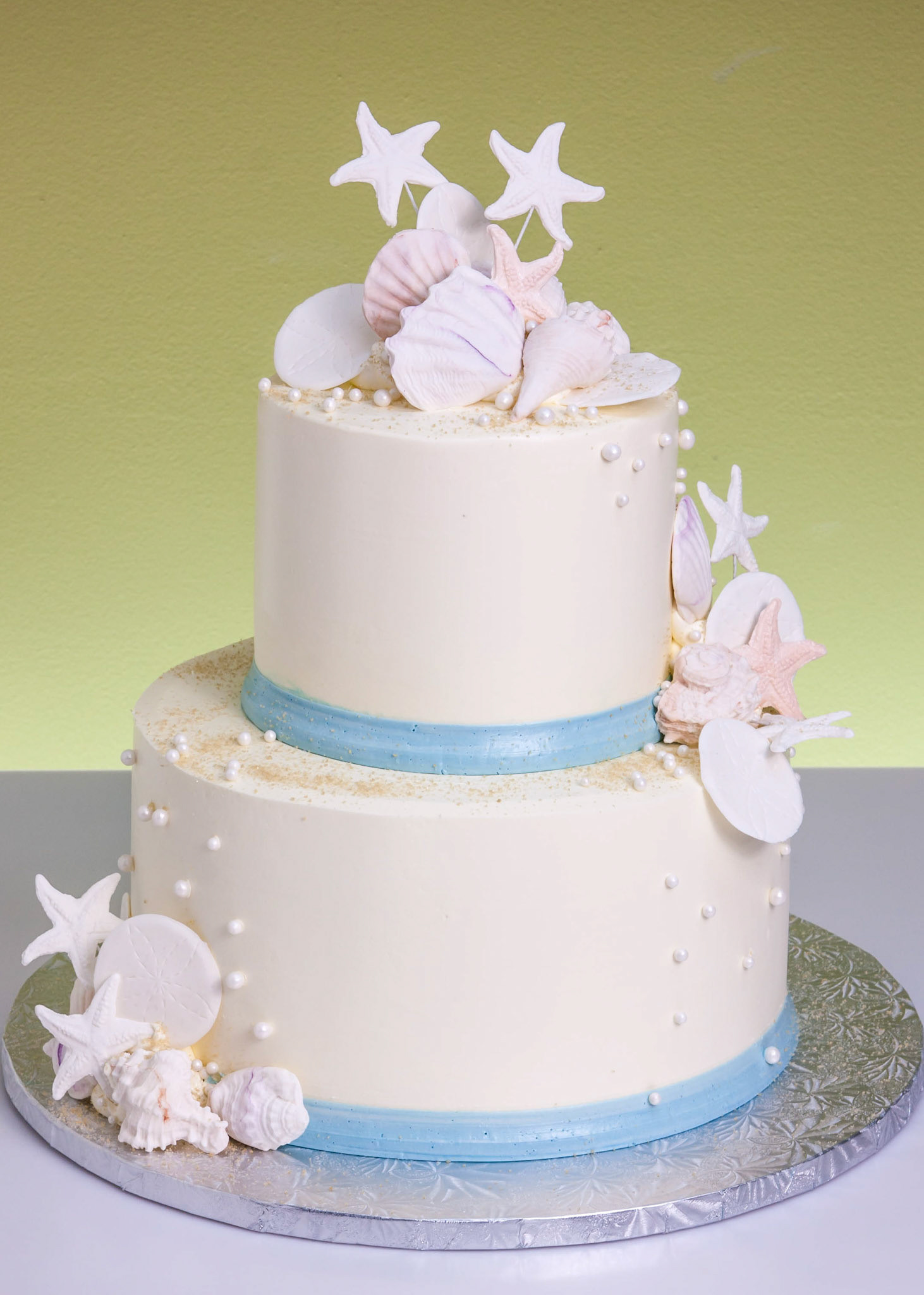 Ocean Side Wedding Cake