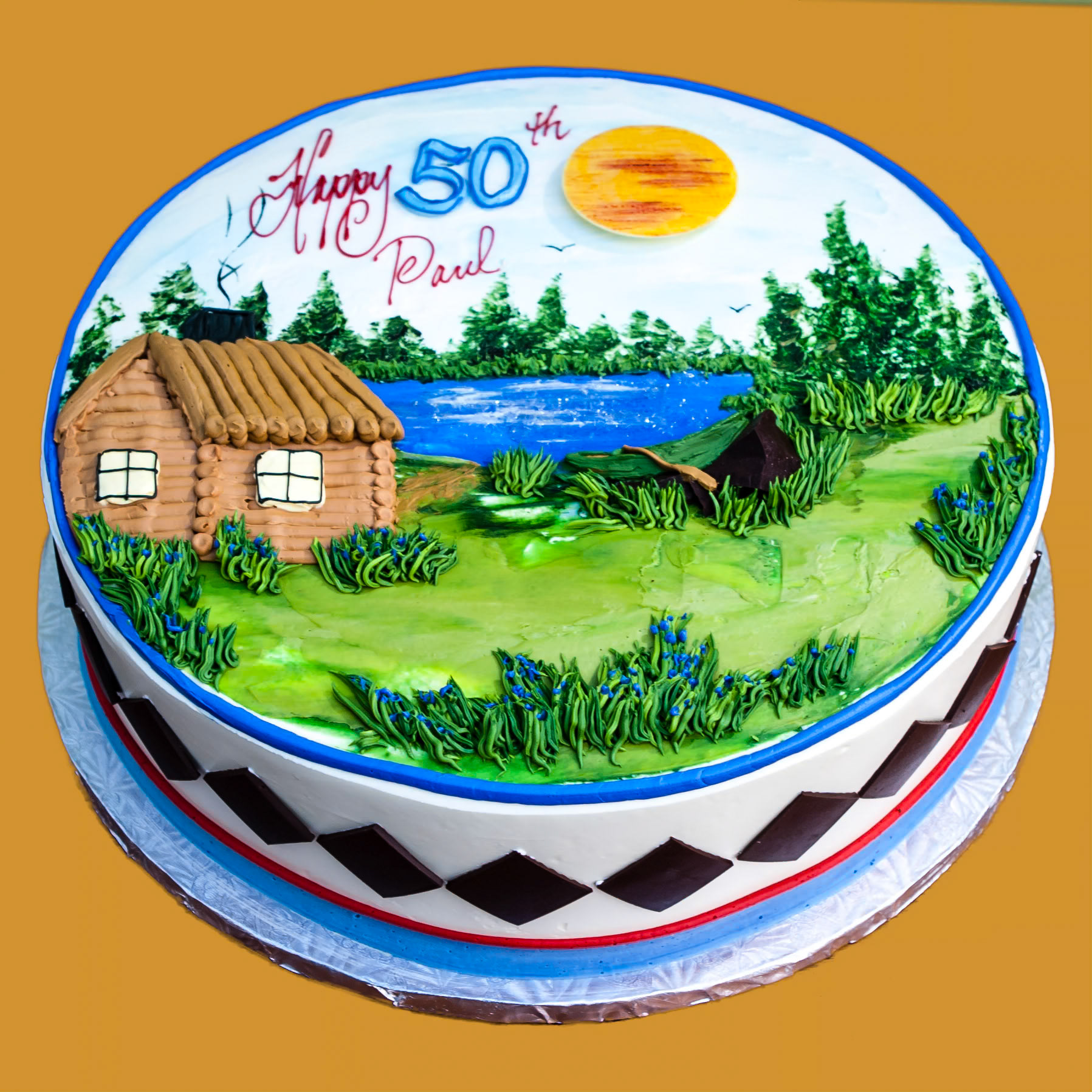 Cabin on the Lake Cake