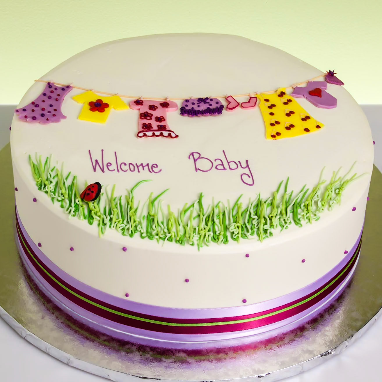 Baby Girl Clothesline Cake