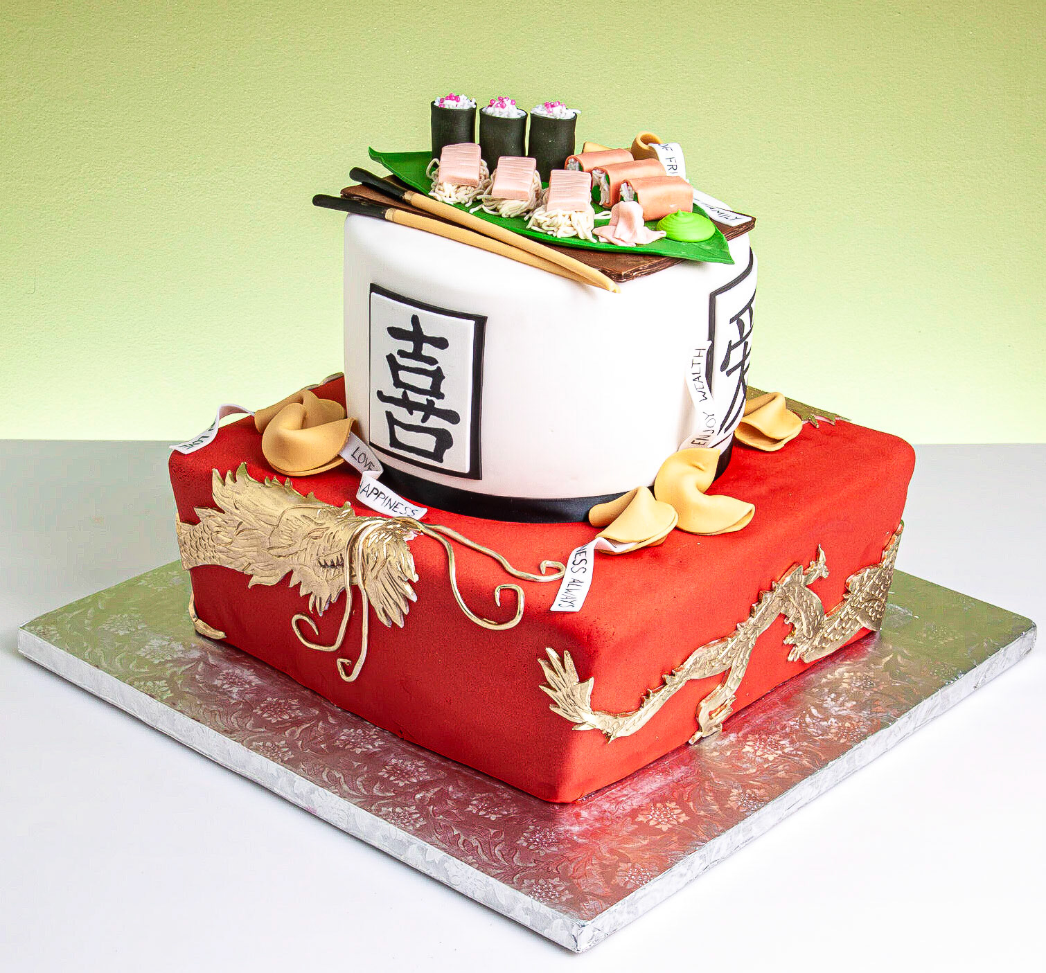 Asian Take Out Wedding Cake
