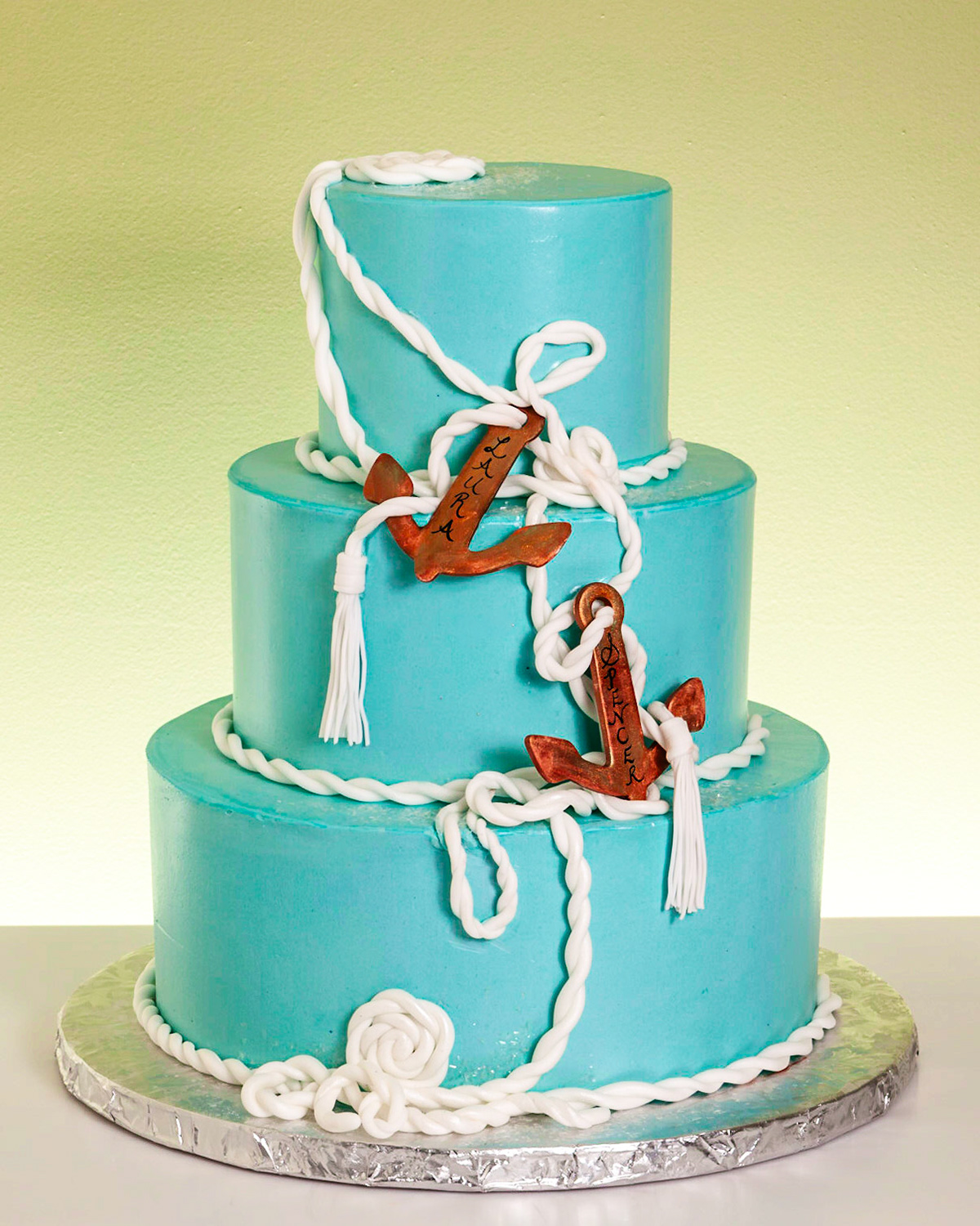 Anchors Away Wedding Cake
