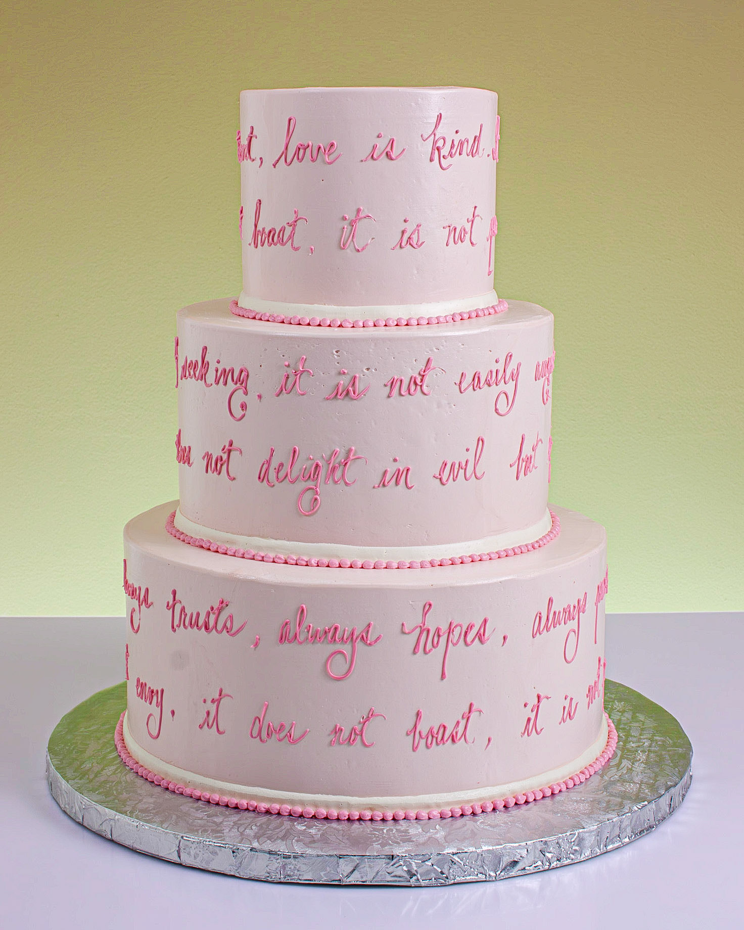 Love Note Wedding Cake