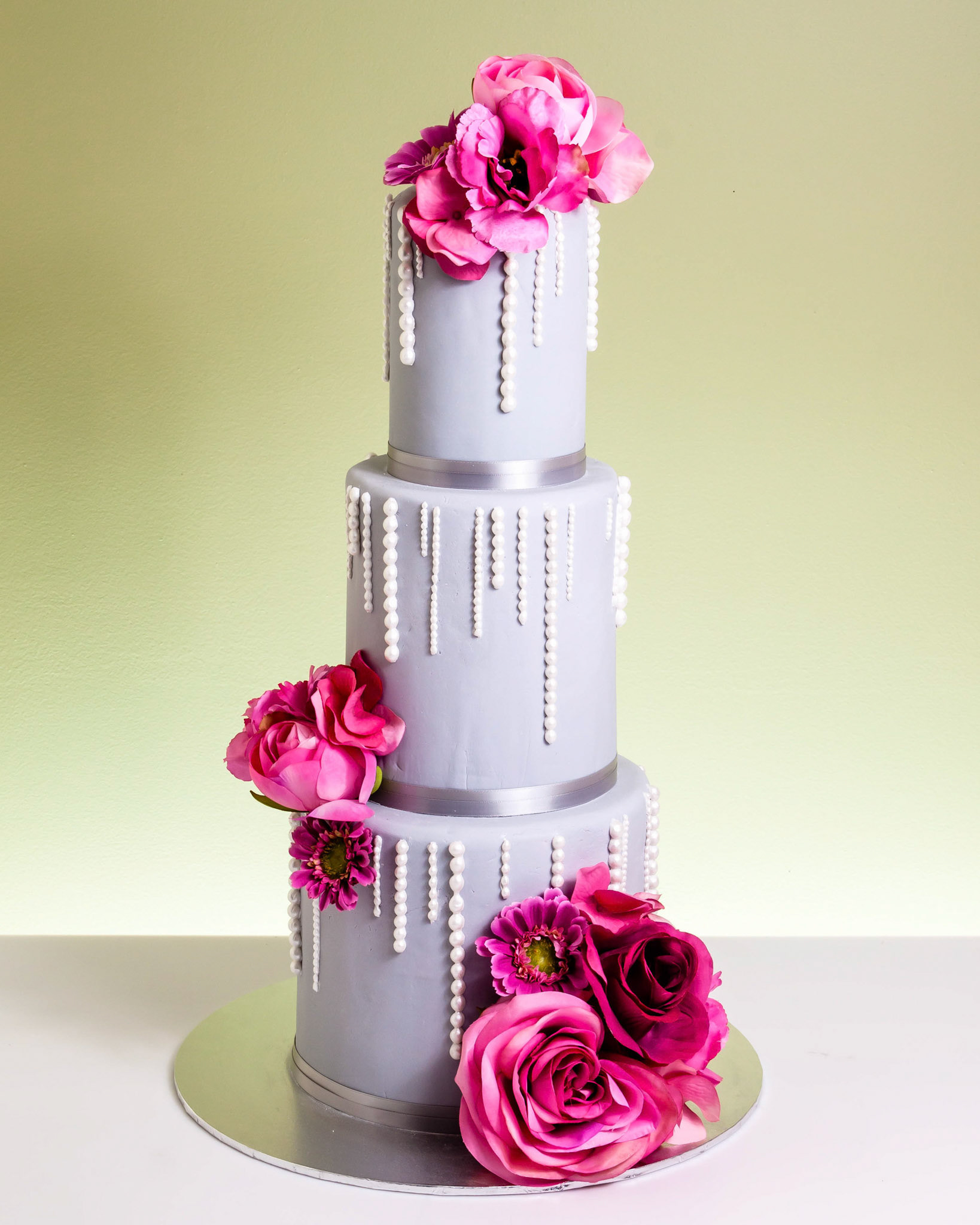 Pearl Drip Wedding Cake