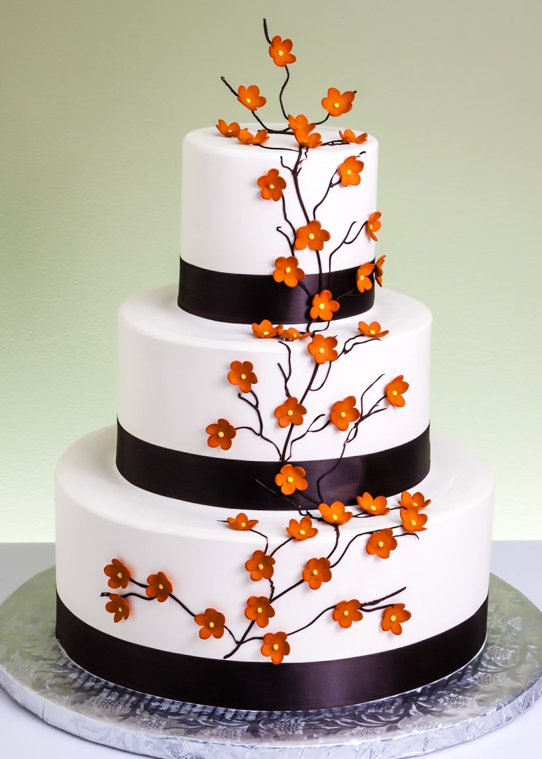 Blooming Blossoms Wedding Cake