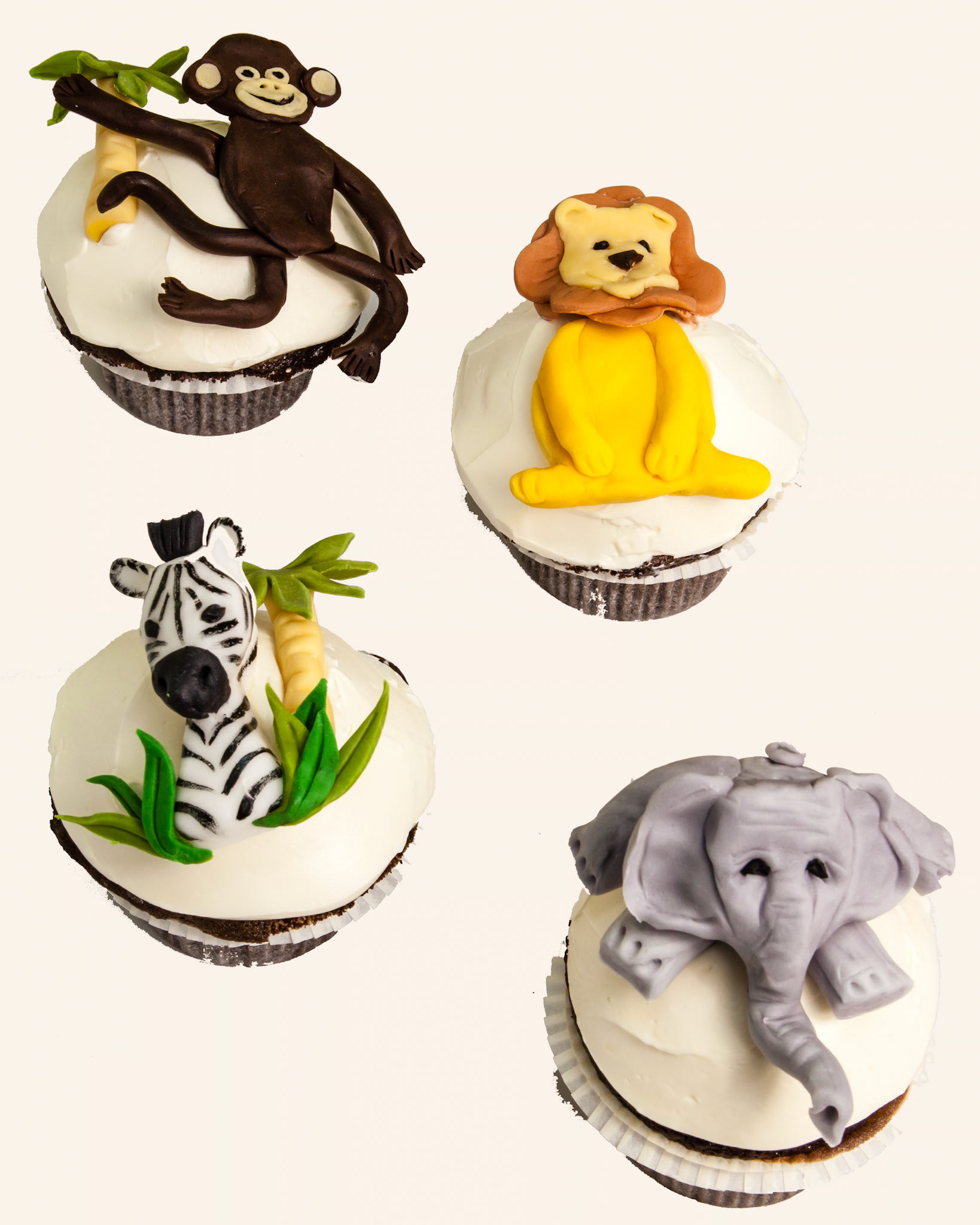 Jungle Animal Cupcakes