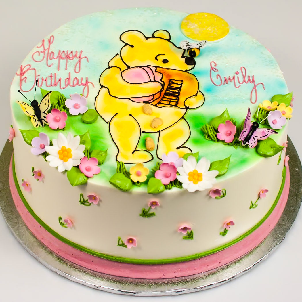 Springtime Pooh Bear Cake