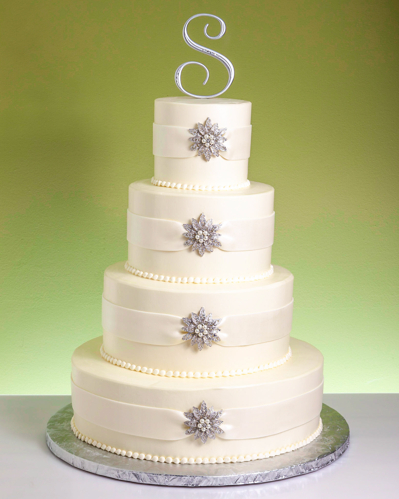 Winter Crystals Wedding Cake