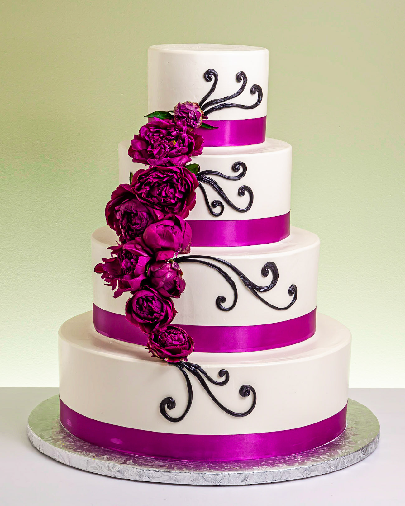 Fushia Frenzy Wedding Cake