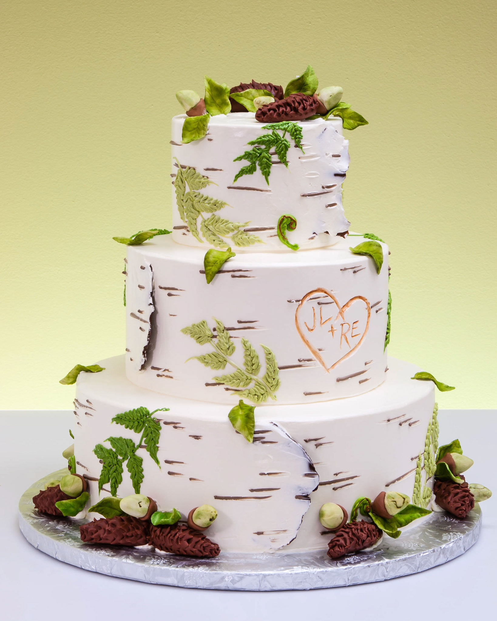 Birch Bark Wedding Cake