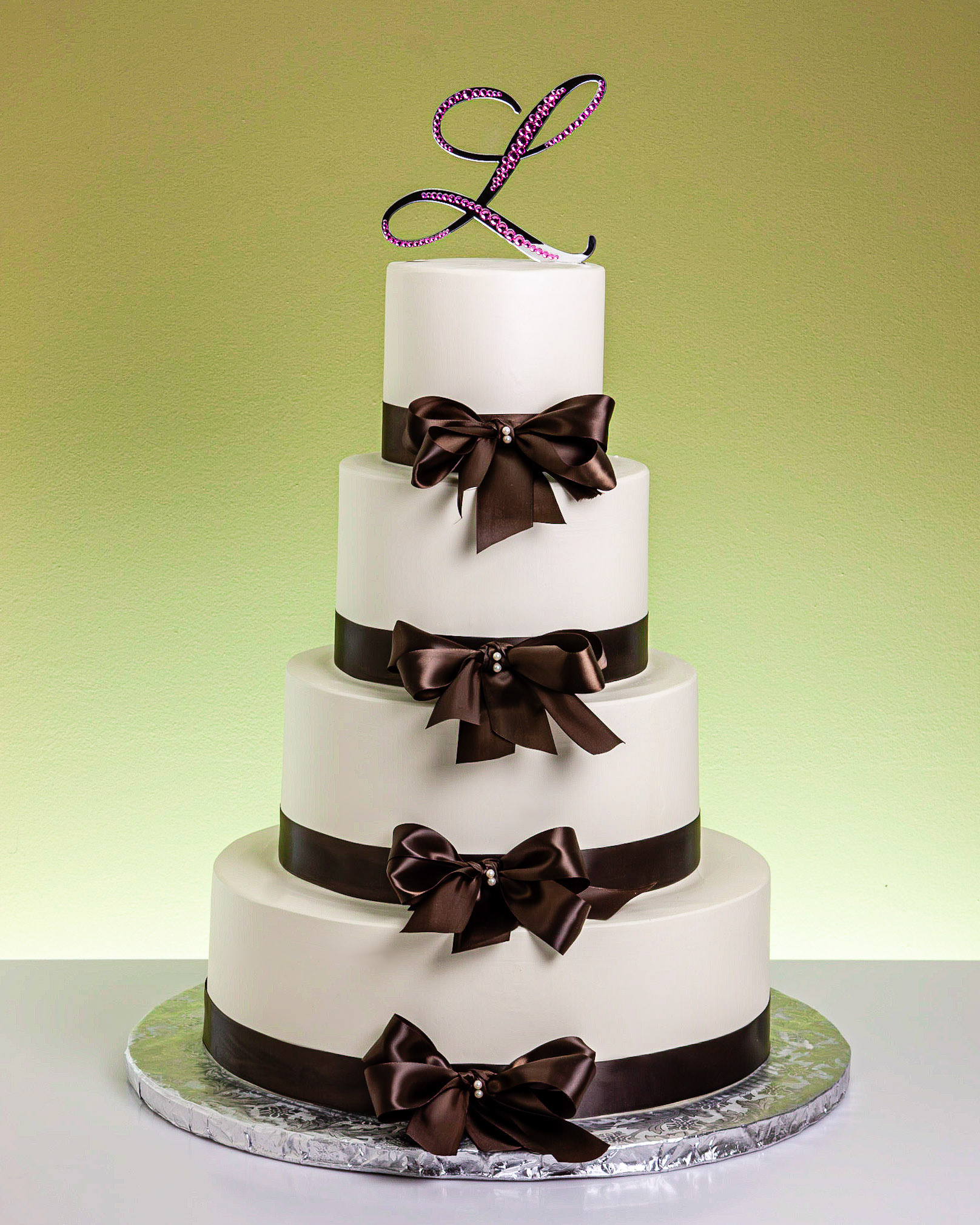 Satin Bows Wedding Cake