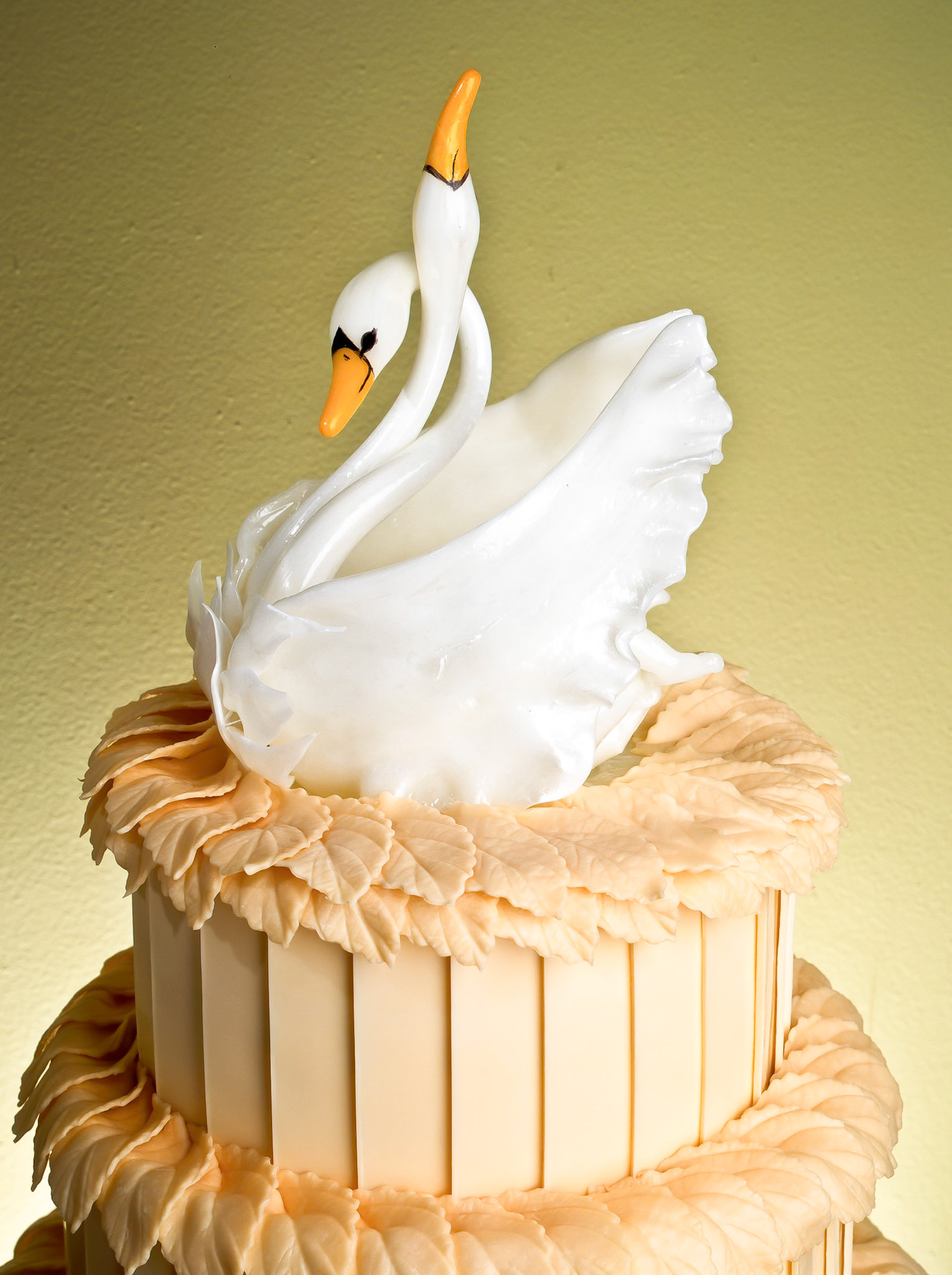 Sugar Sculpted Swan Wedding Cake Topper