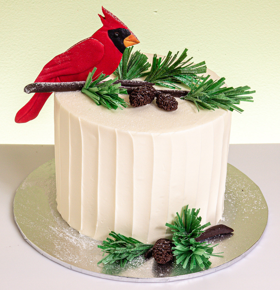 Christmas Cardinal- $78 Red Velvet Cake-Cream Cheese Icing